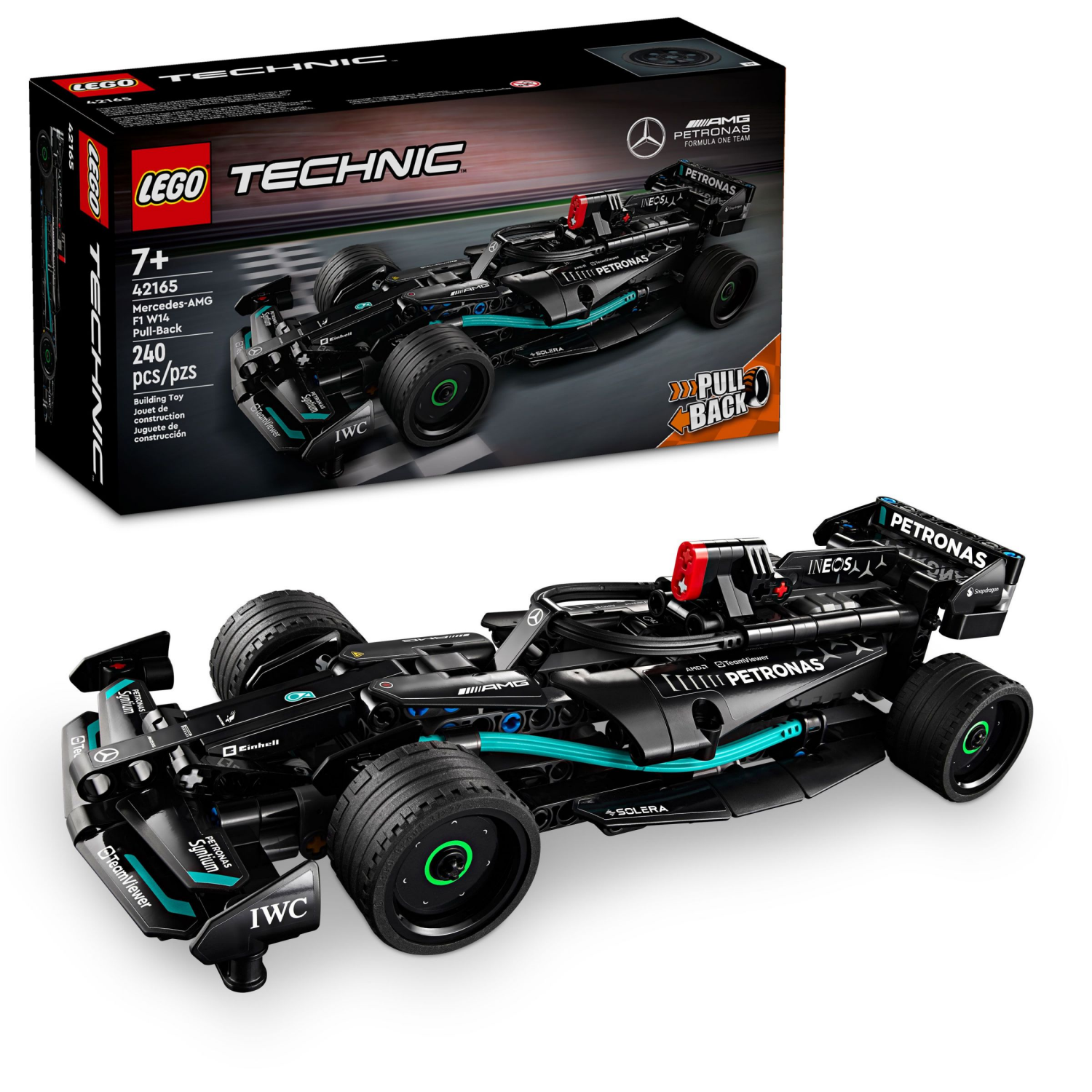 slide 1 of 6, LEGO Technic Mercedes-AMG F1 W14 E Performance Pull-Back Race Car Toy 42165, 1 ct