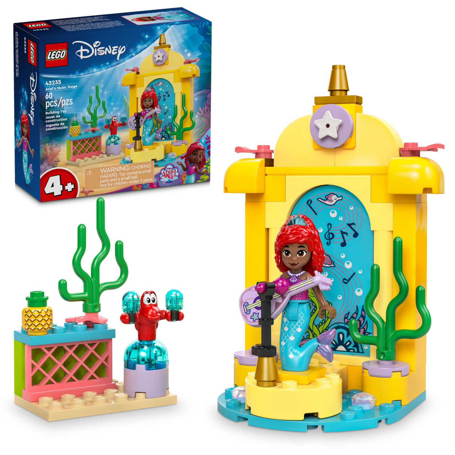 slide 1 of 5, LEGO Disney Princess Ariel's Music Stage, Disney Princess Toy 43235, 1 ct