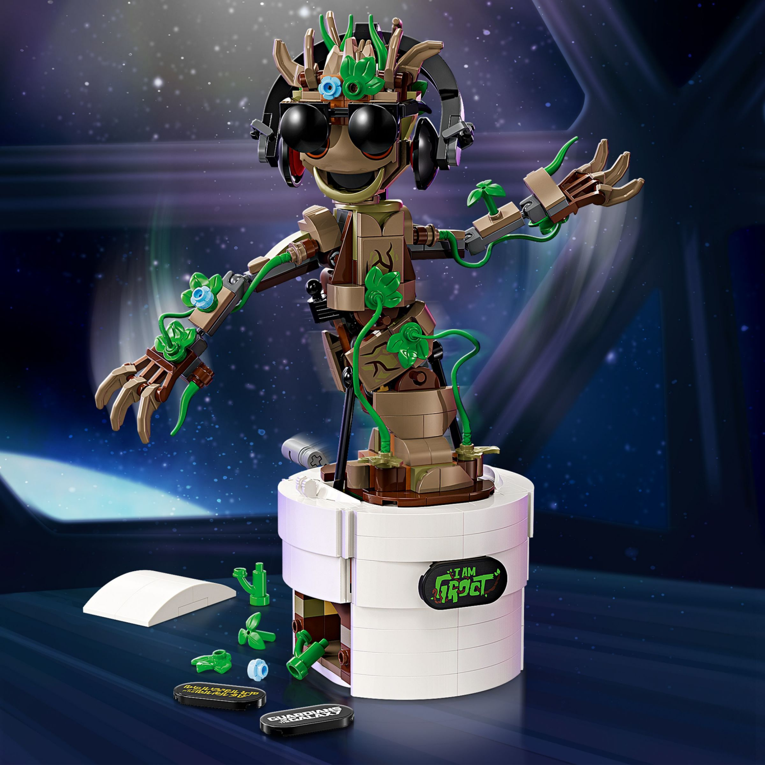 slide 5 of 6, LEGO Marvel Dancing Groot, Buildable Animated Guardians of the Galaxy Toy 76297, 1 ct