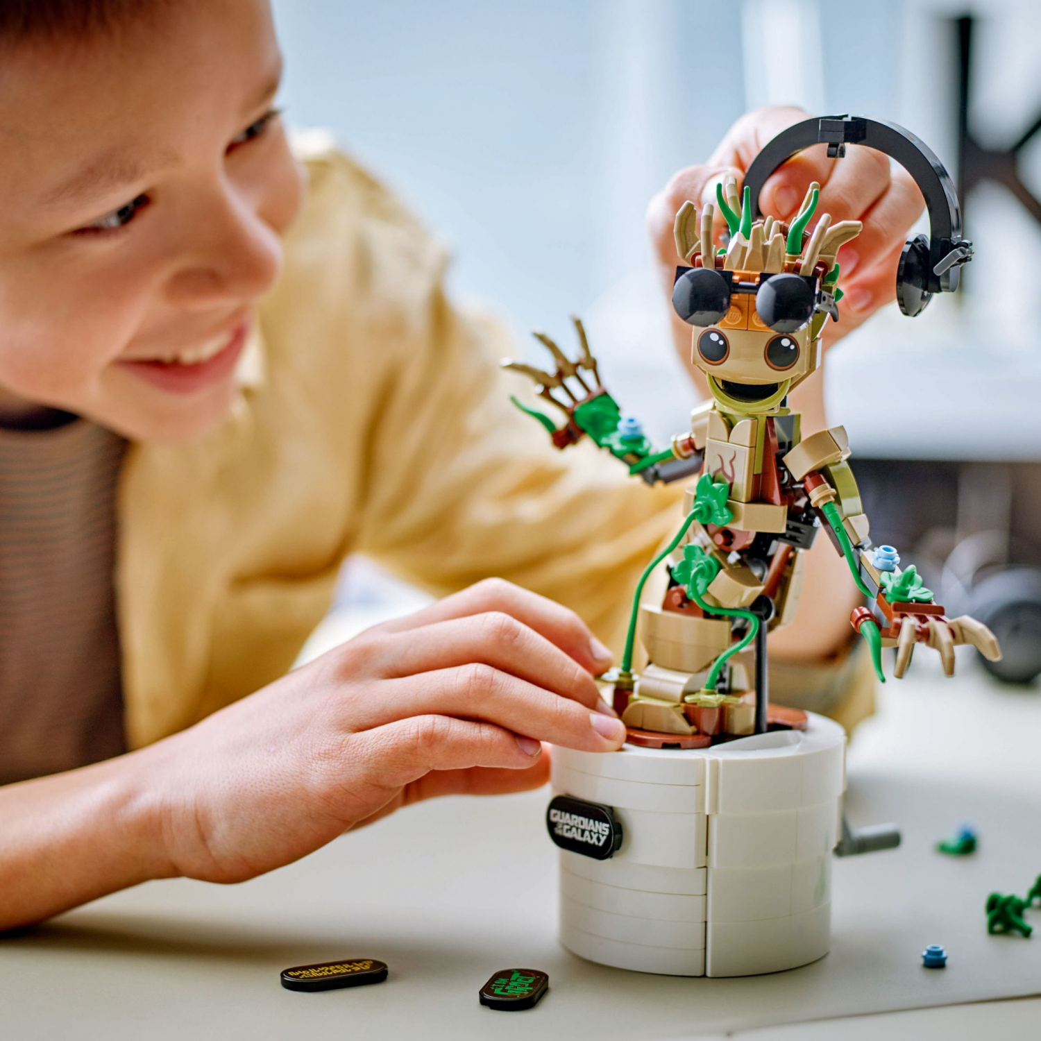 slide 6 of 6, LEGO Marvel Dancing Groot, Buildable Animated Guardians of the Galaxy Toy 76297, 1 ct