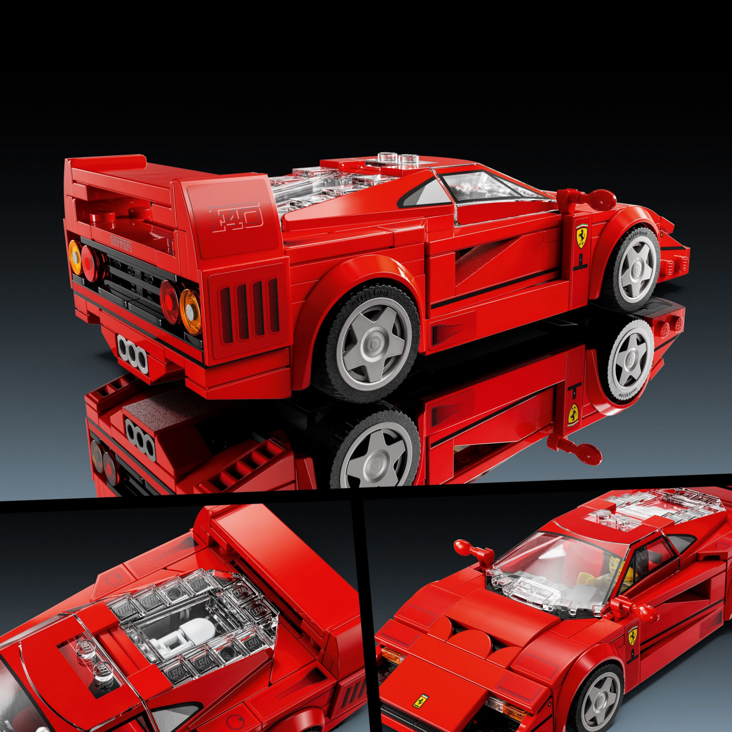 slide 4 of 5, LEGO Speed Champions Ferrari F40 Supercar Building Set 76934, 1 ct