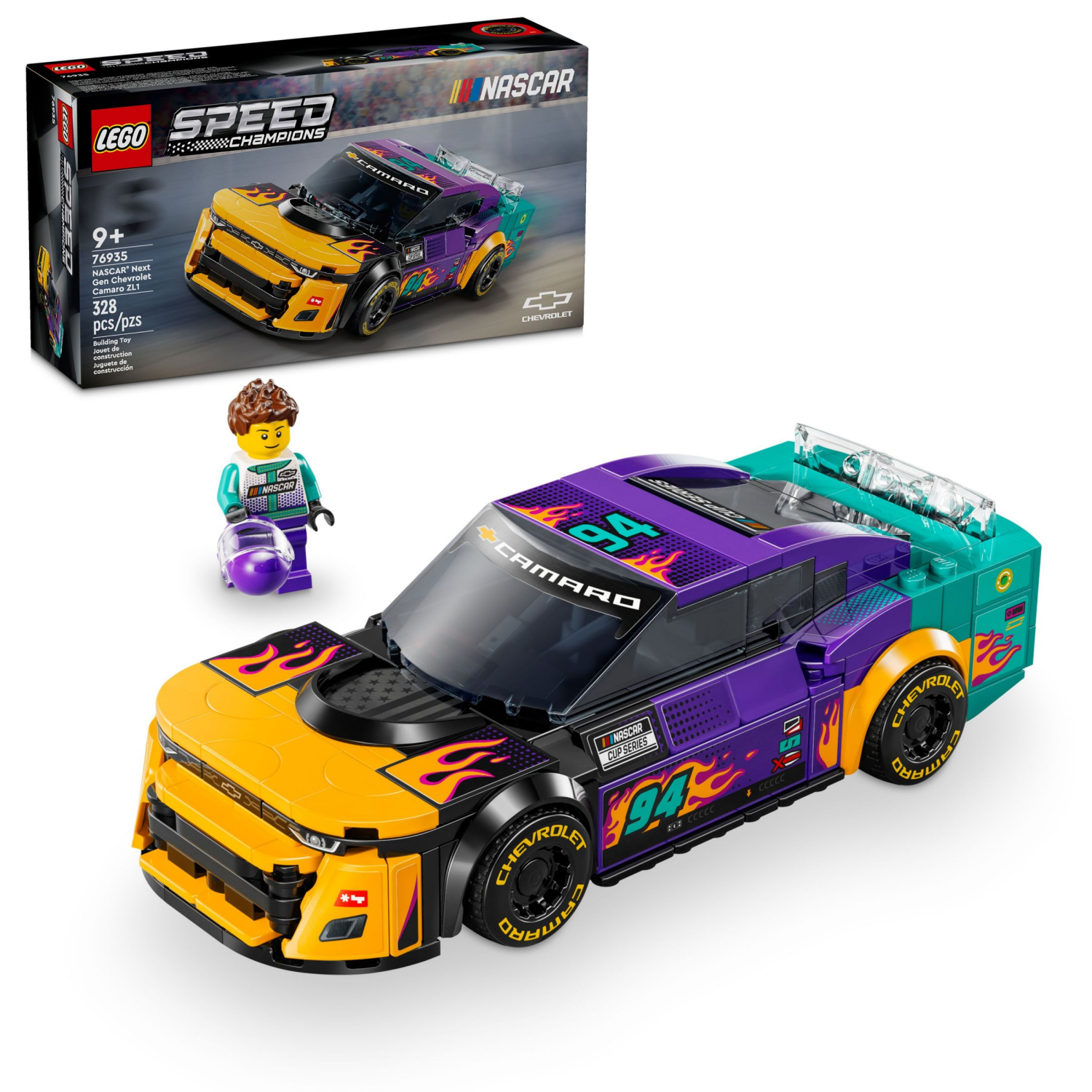 slide 1 of 5, LEGO Speed Champions NASCAR Next Gen Chevrolet Camaro ZL1 76935, 1 ct