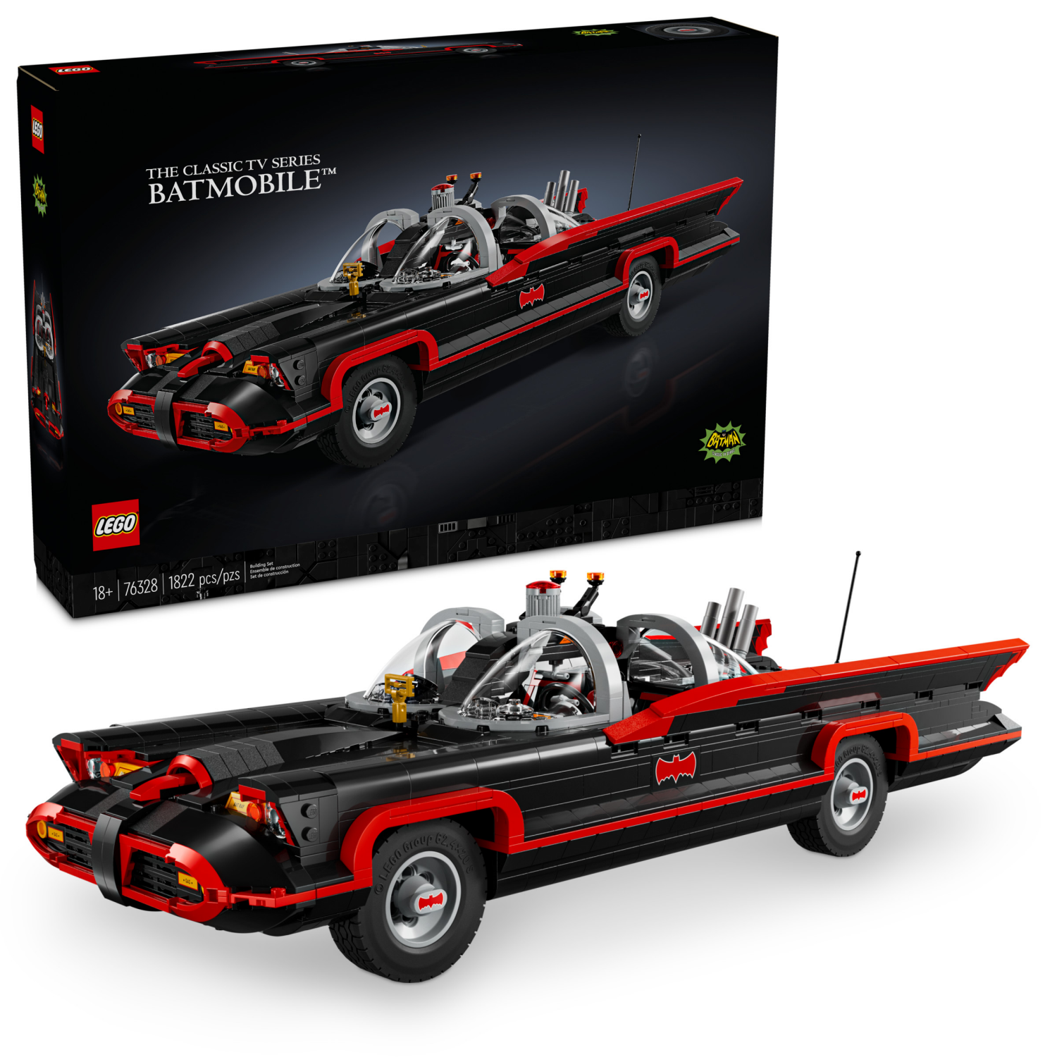 slide 1 of 6, LEGO DC Batman: The Classic TV Series Batmobile Set and DC Collectibles 76328, 1 ct