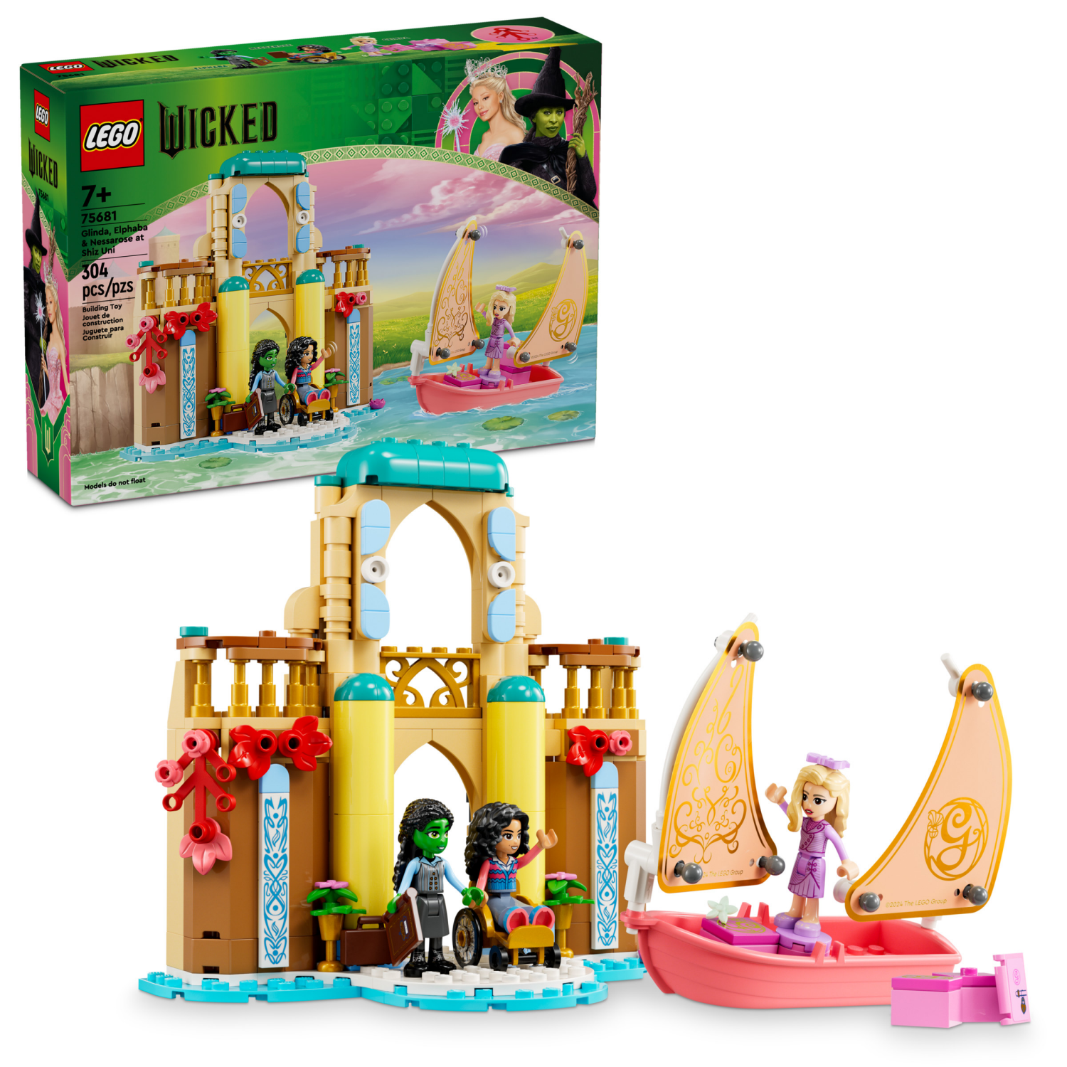 slide 1 of 5, LEGO Wicked Glinda, Elphaba & Nessarose at Shiz University, Dollhouse Toy 75681, 1 ct