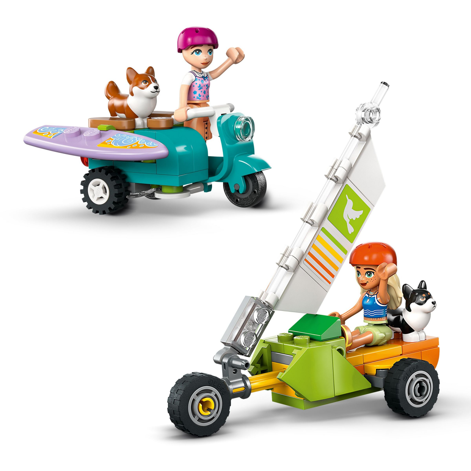slide 3 of 6, LEGO Friends Surfing Dogs and Scooter Adventure Building Toy 42641, 1 ct