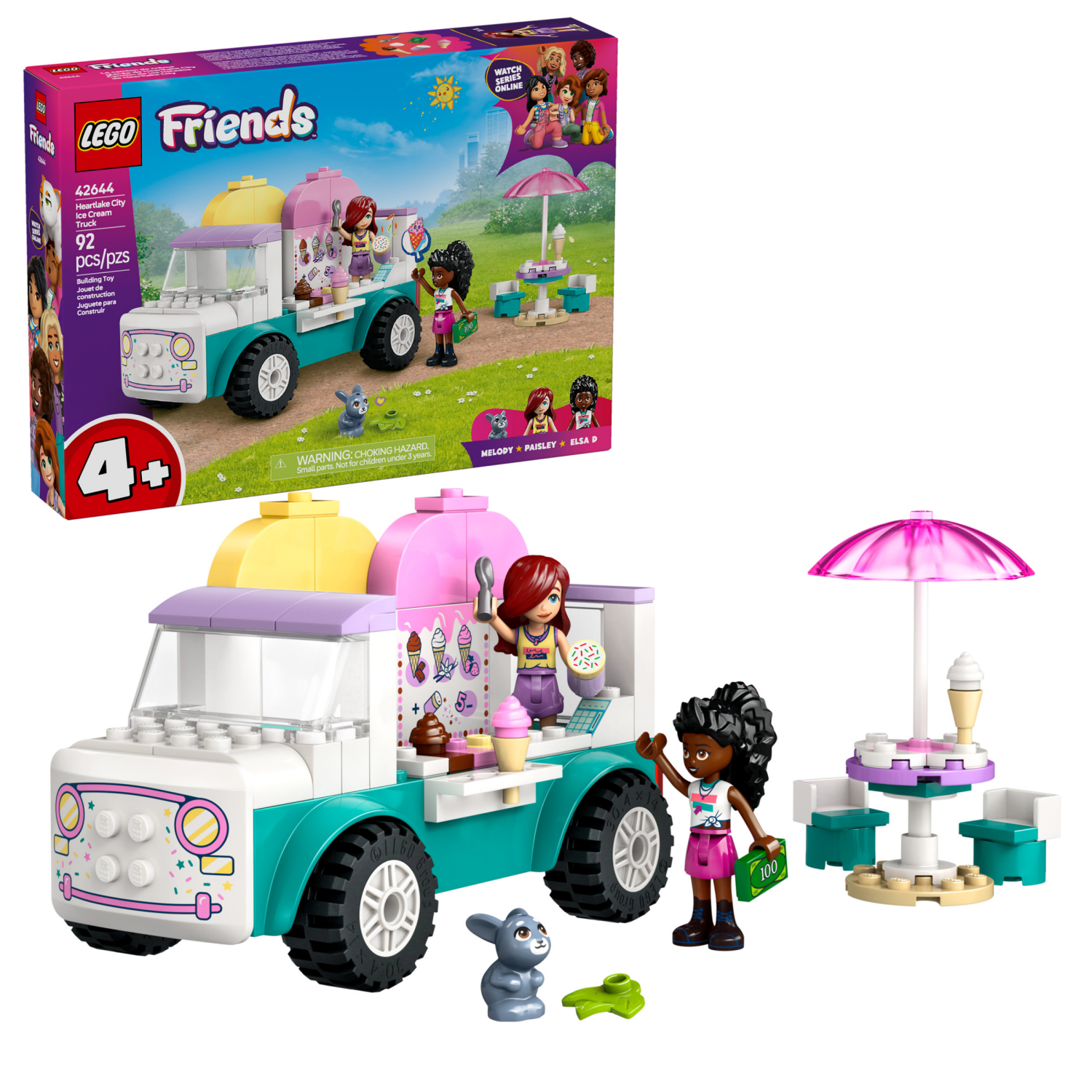 slide 1 of 6, LEGO Friends Heartlake City Ice Cream Truck Building Toy 42644, 1 ct