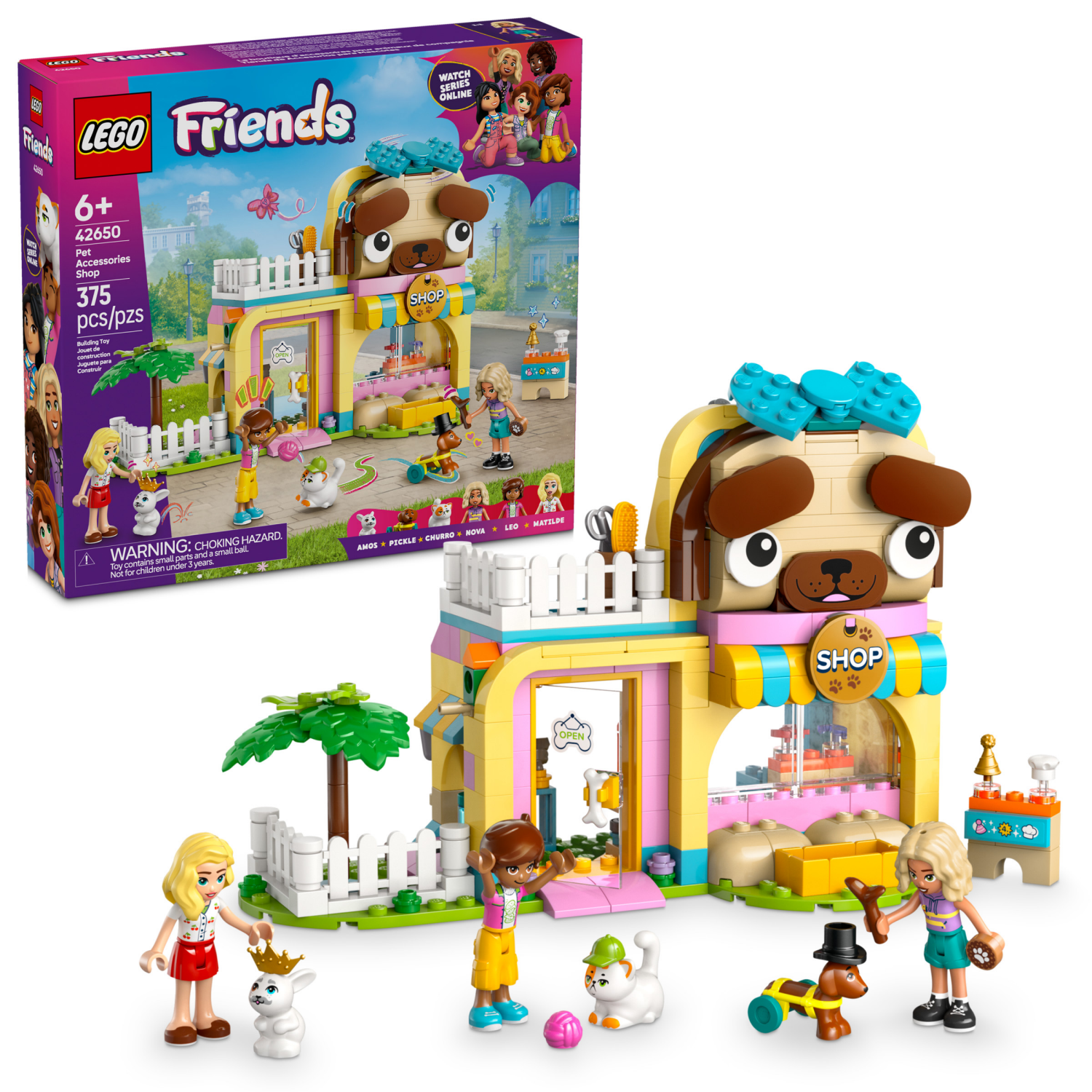 slide 1 of 6, LEGO Friends Pet Accessories Shop Pretend Play Set 42650, 1 ct