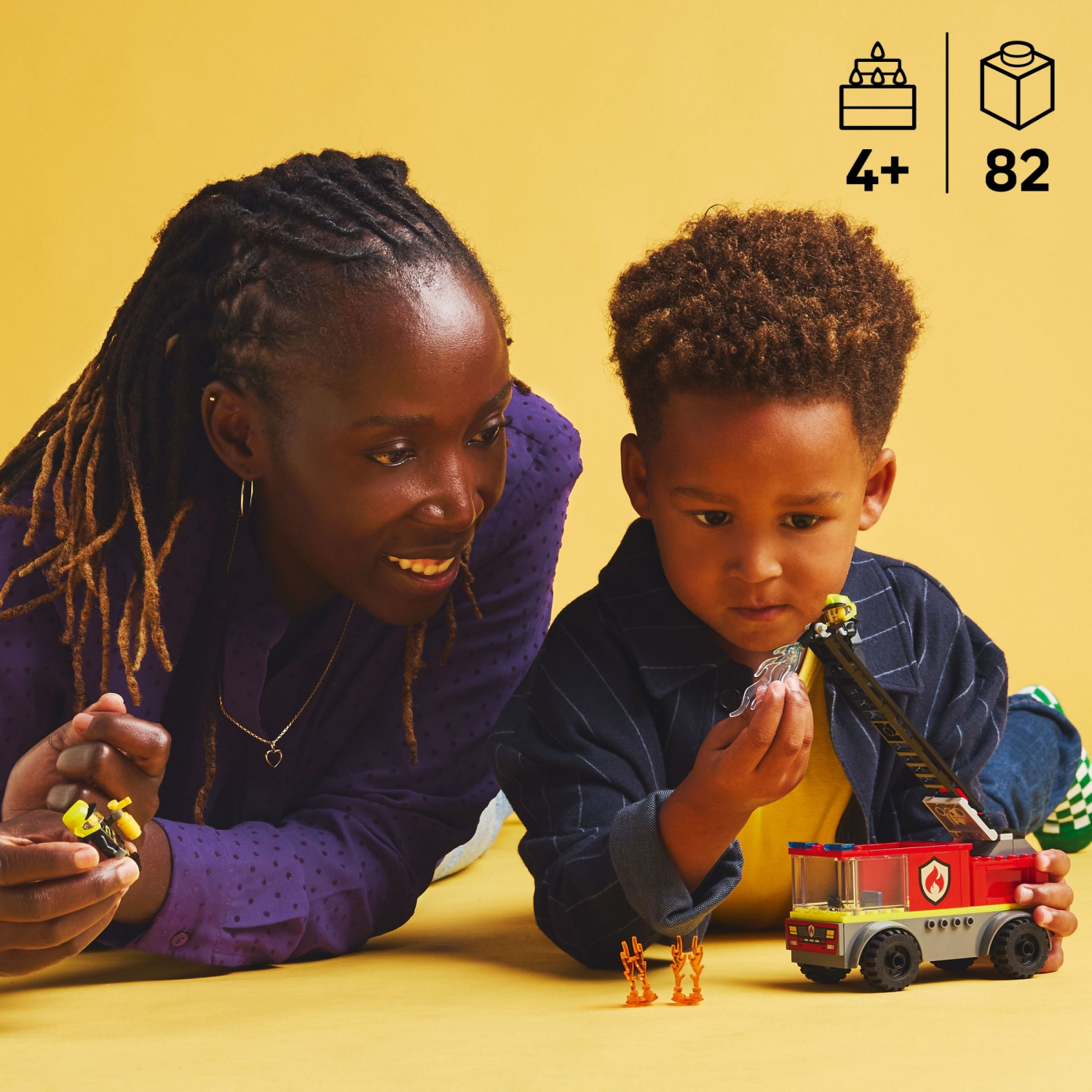 slide 2 of 6, LEGO City Fire Ladder Truck Toddler Building Toy 60463, 1 ct