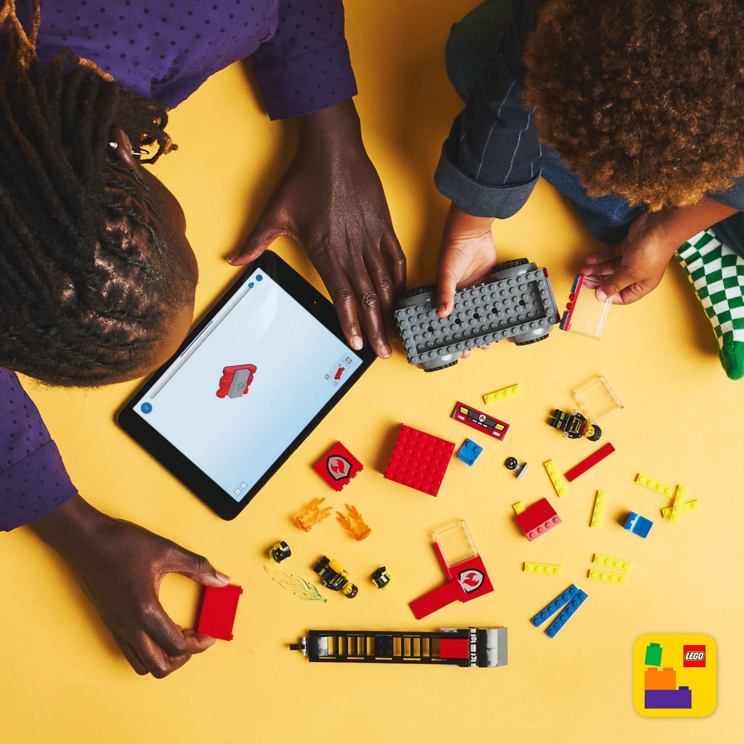 slide 4 of 6, LEGO City Fire Ladder Truck Toddler Building Toy 60463, 1 ct