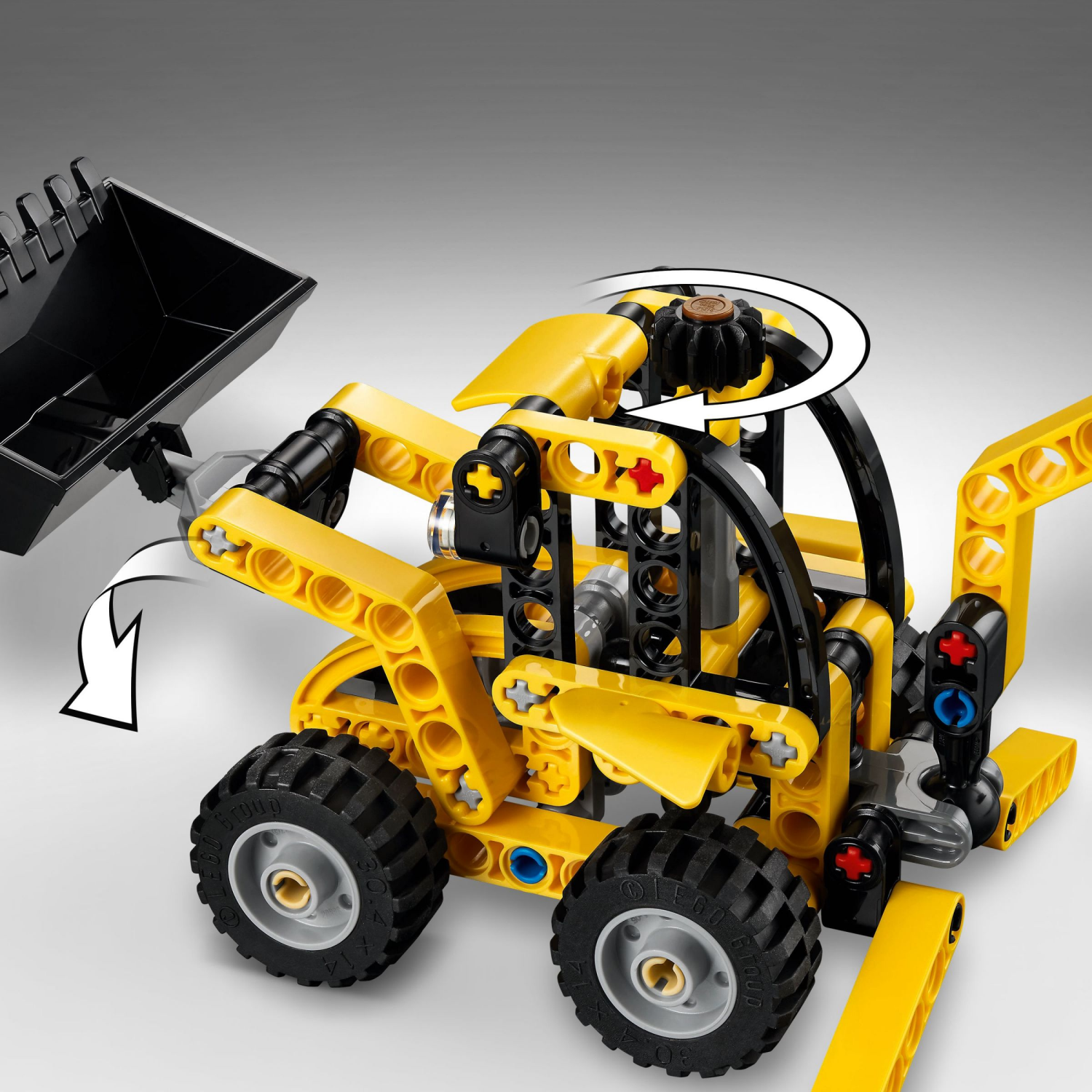 slide 3 of 6, LEGO Technic Backhoe Loader Construction Toy 42197, 1 ct