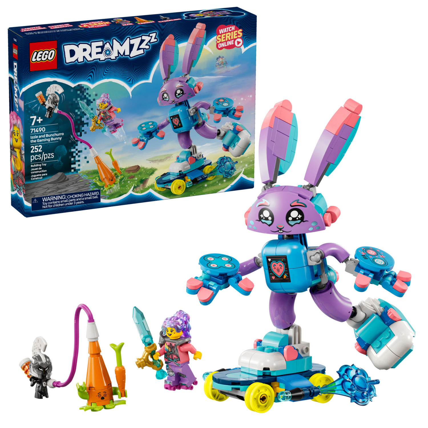 slide 1 of 6, LEGO DREAMZzz Izzie and Bunchurro the Gaming Bunny Building Set 71490, 1 ct