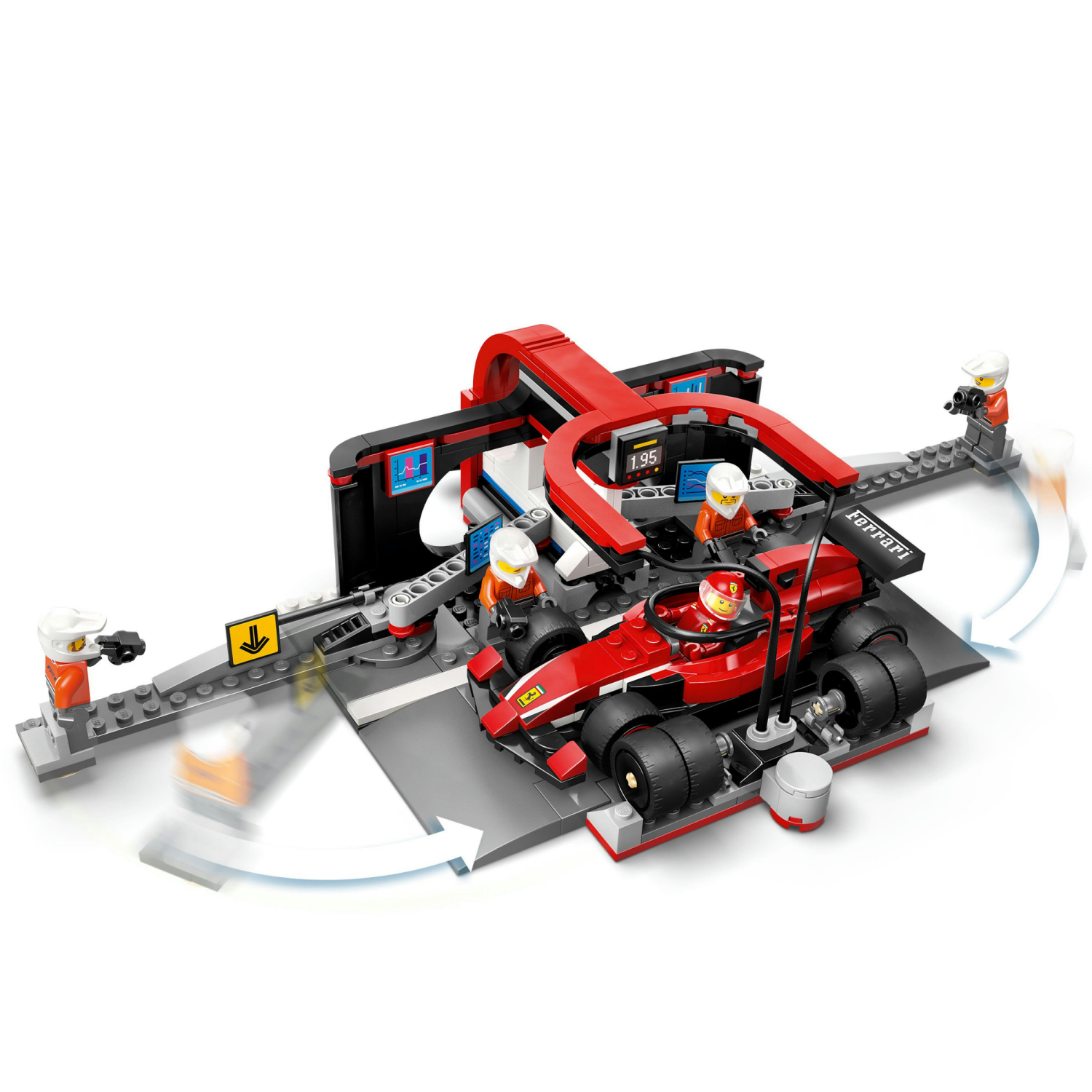 slide 3 of 6, LEGO City F1 Pit Stop & Pit Crew with Ferrari Car Toy 60443, 1 ct