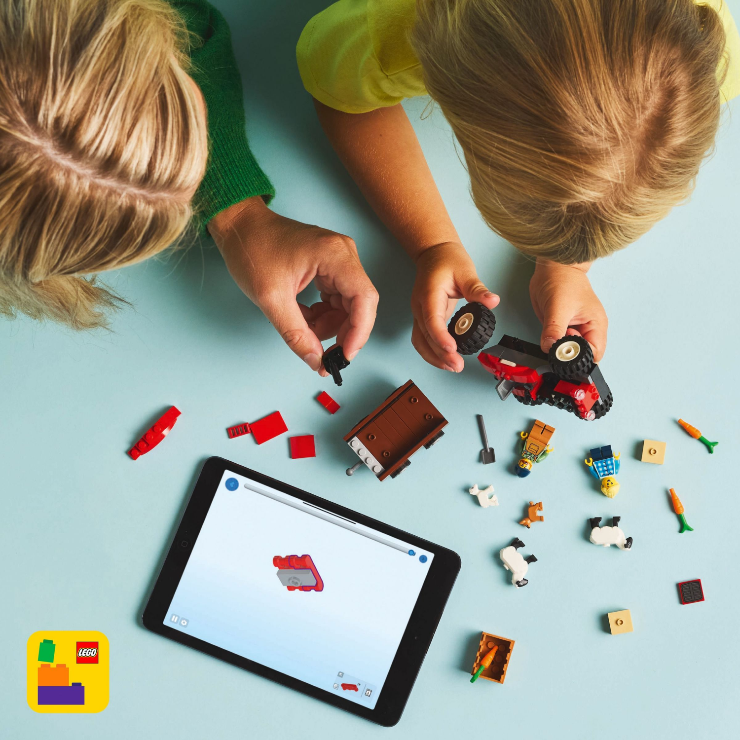 slide 4 of 6, LEGO City Red Farm Tractor with Trailer & Sheep Building Toy 60461, 1 ct