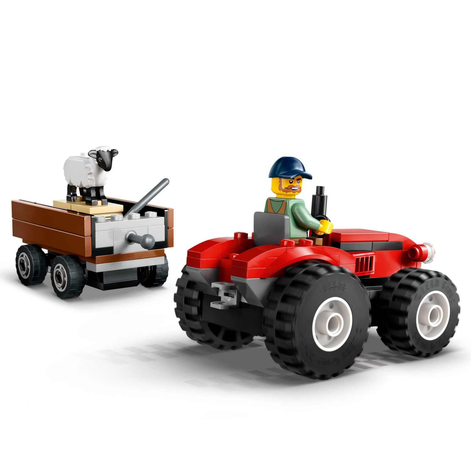 slide 5 of 6, LEGO City Red Farm Tractor with Trailer & Sheep Building Toy 60461, 1 ct