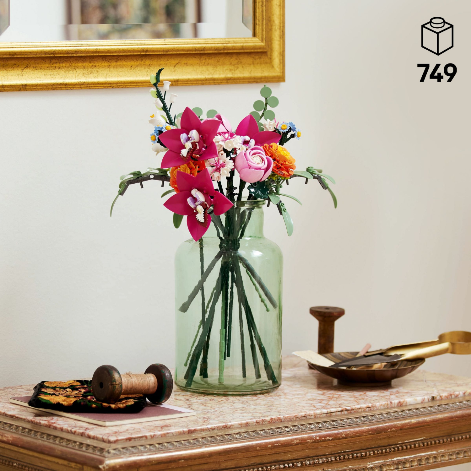 slide 2 of 6, LEGO Botanicals Pretty Pink Flower Bouquet for Home Décor 10342, 1 ct