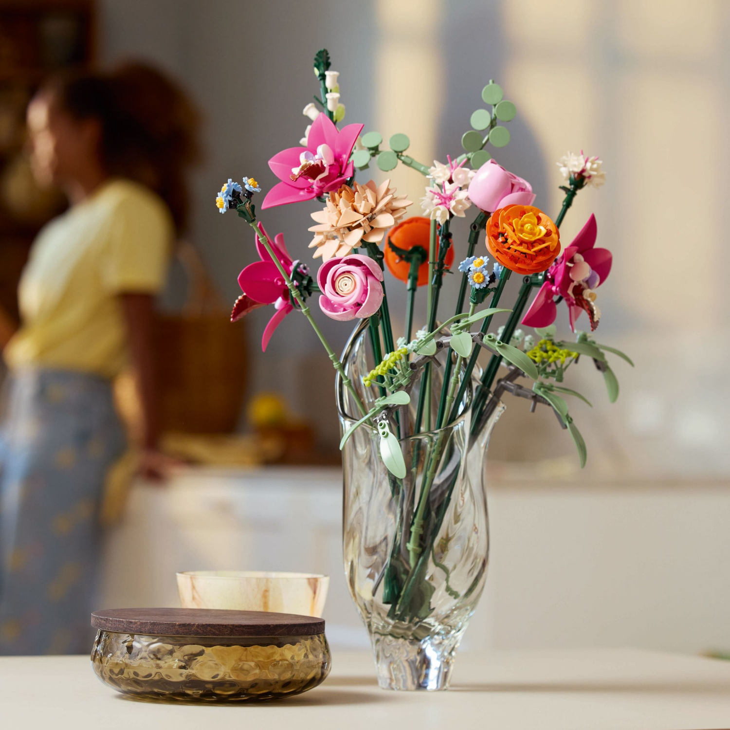 slide 6 of 6, LEGO Botanicals Pretty Pink Flower Bouquet for Home Décor 10342, 1 ct