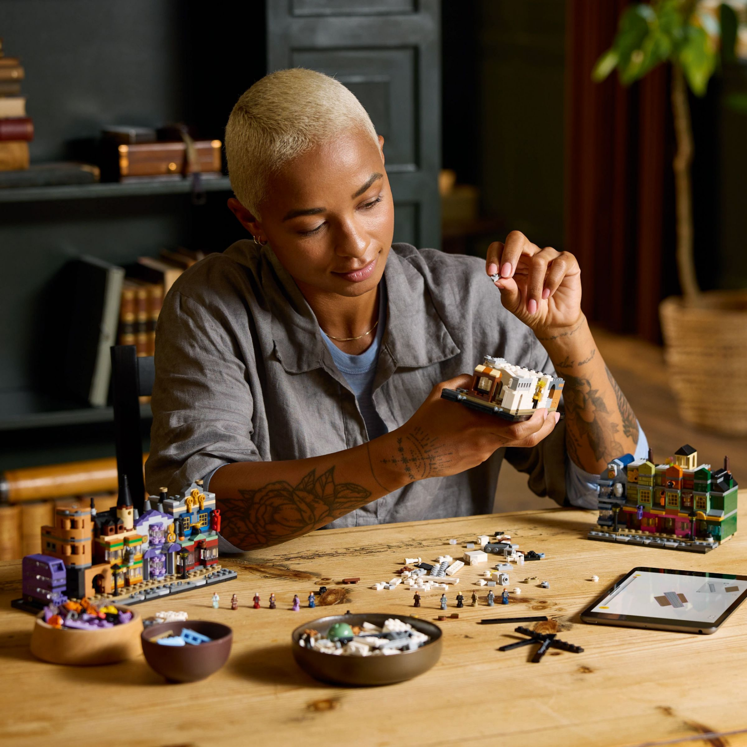 slide 3 of 6, LEGO Harry Potter Diagon Alley Wizarding Shops Collectible Building Set 76444, 1 ct