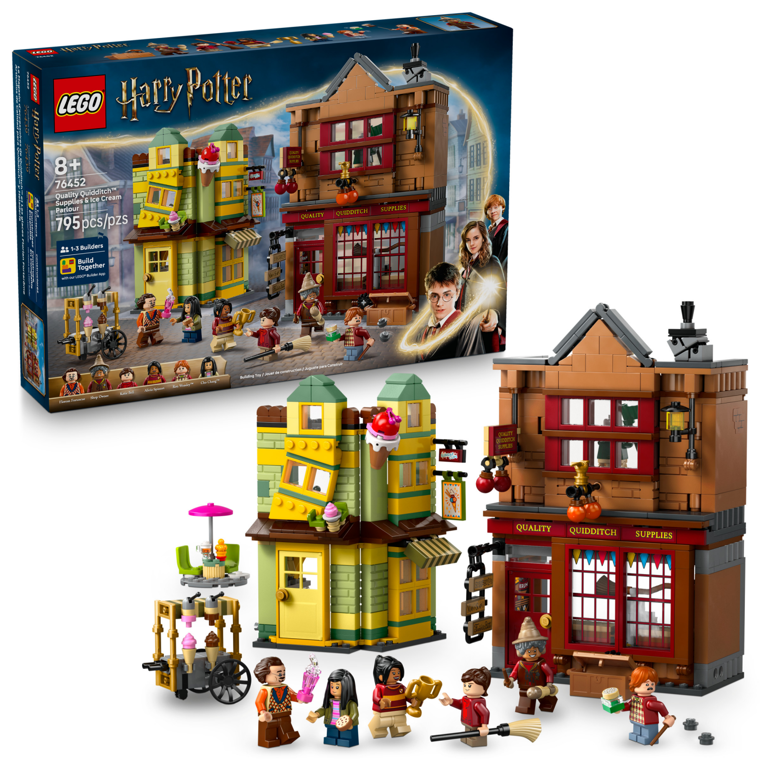 slide 1 of 6, LEGO Harry Potter Quality Quidditch Supplies & Ice Cream Parlour 76452, 1 ct