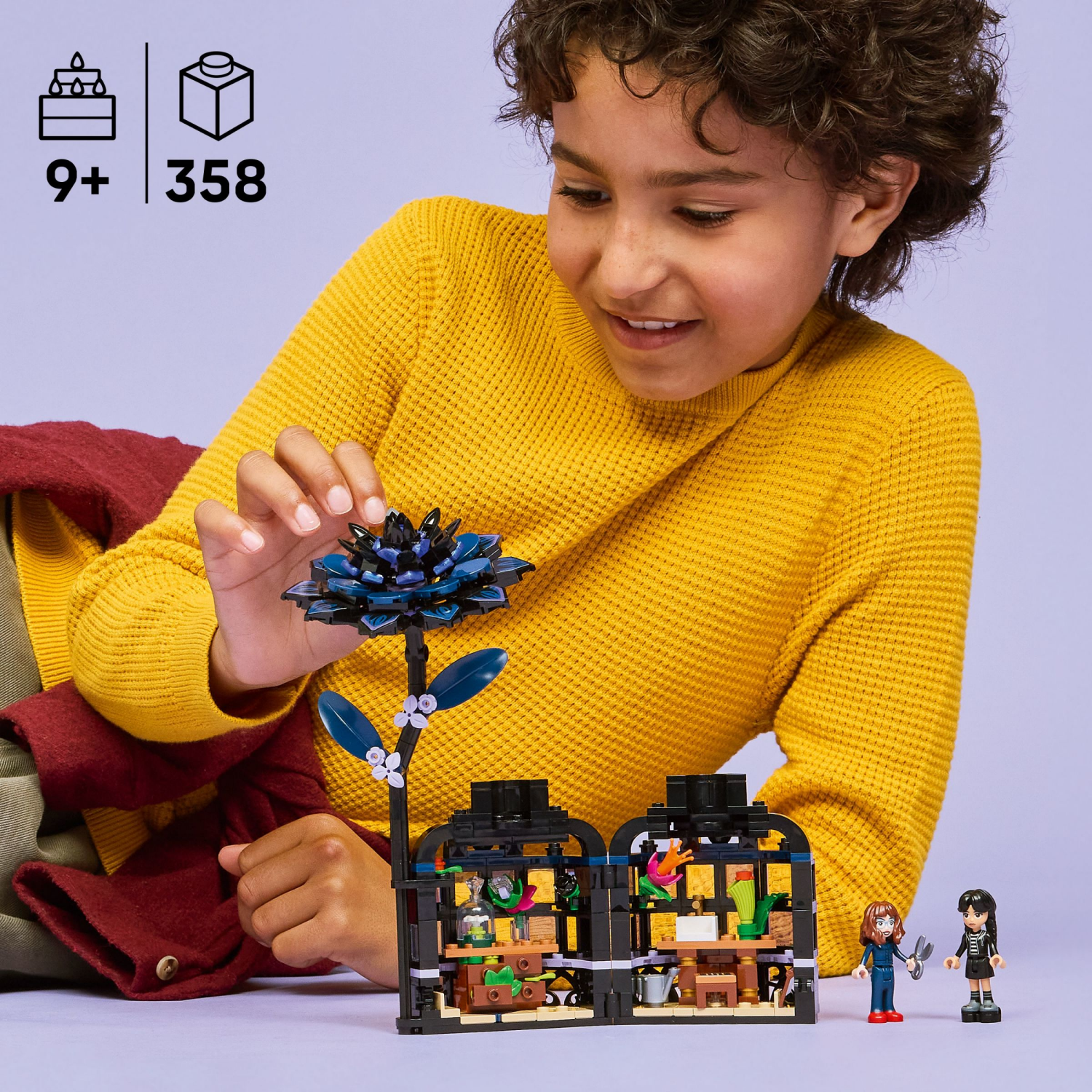 slide 2 of 7, LEGO Wednesday Black Dahlia Flower Building Toy 76784, 1 ct
