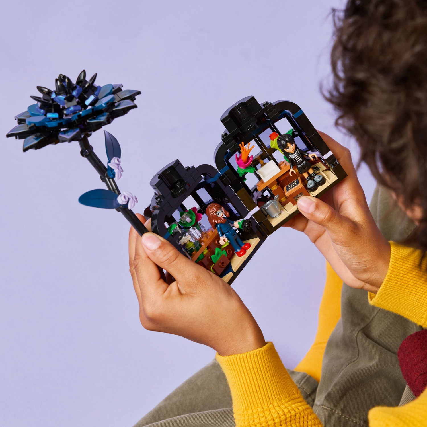 slide 4 of 7, LEGO Wednesday Black Dahlia Flower Building Toy 76784, 1 ct