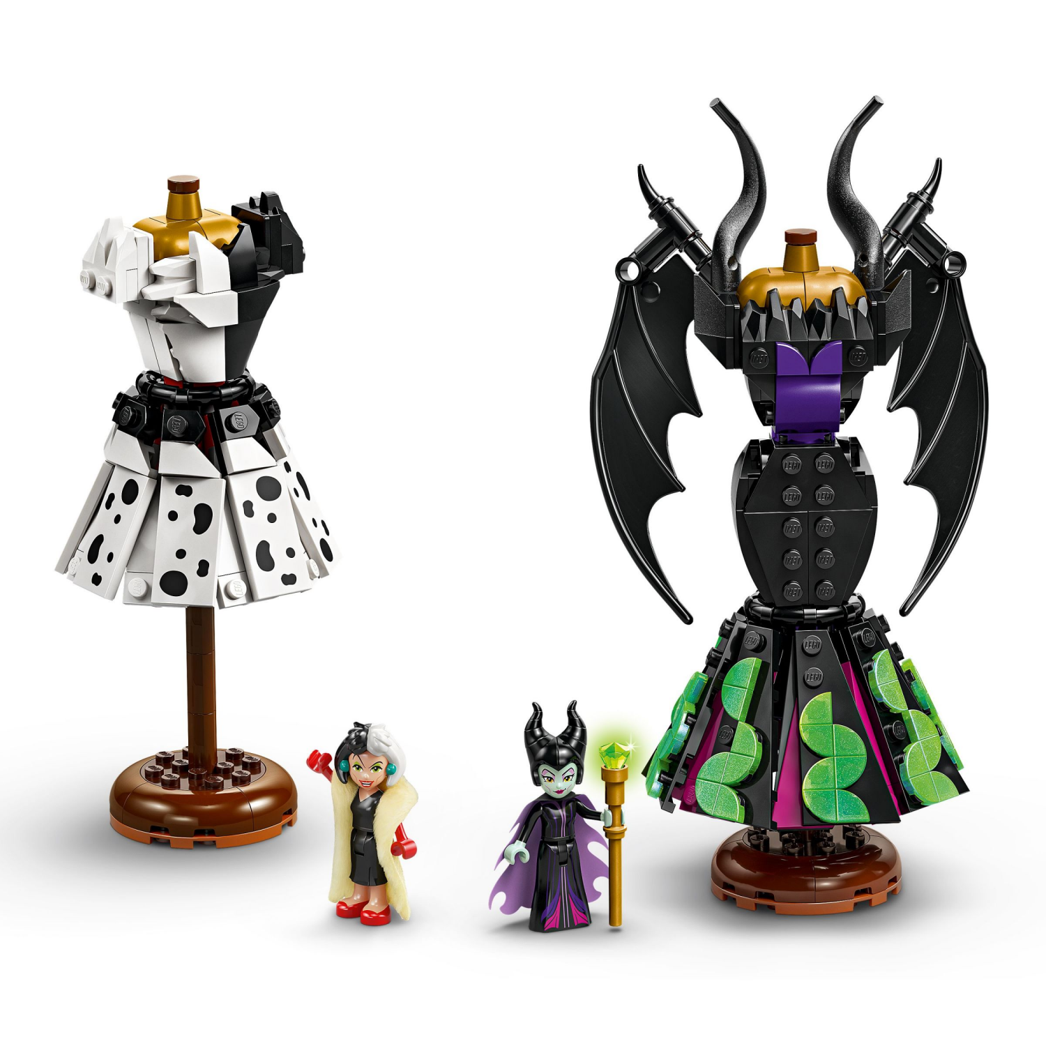 slide 3 of 6, LEGO Disney Villains Maleficents and Cruella De Vils Dresses 43262, 1 ct