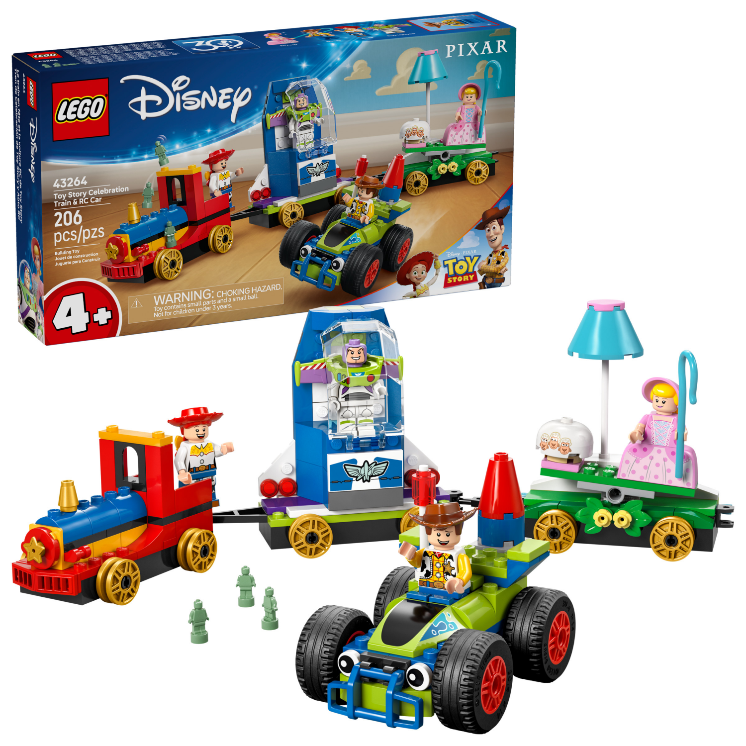 slide 1 of 6, LEGO Disney and Pixar's Toy Story Celebration Train & RC Car 43264, 1 ct