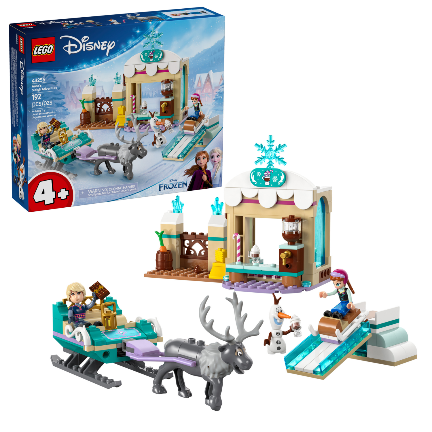 slide 1 of 6, LEGO Disney Frozen Anna's Sleigh Adventure Building Toy Set 43256, 1 ct