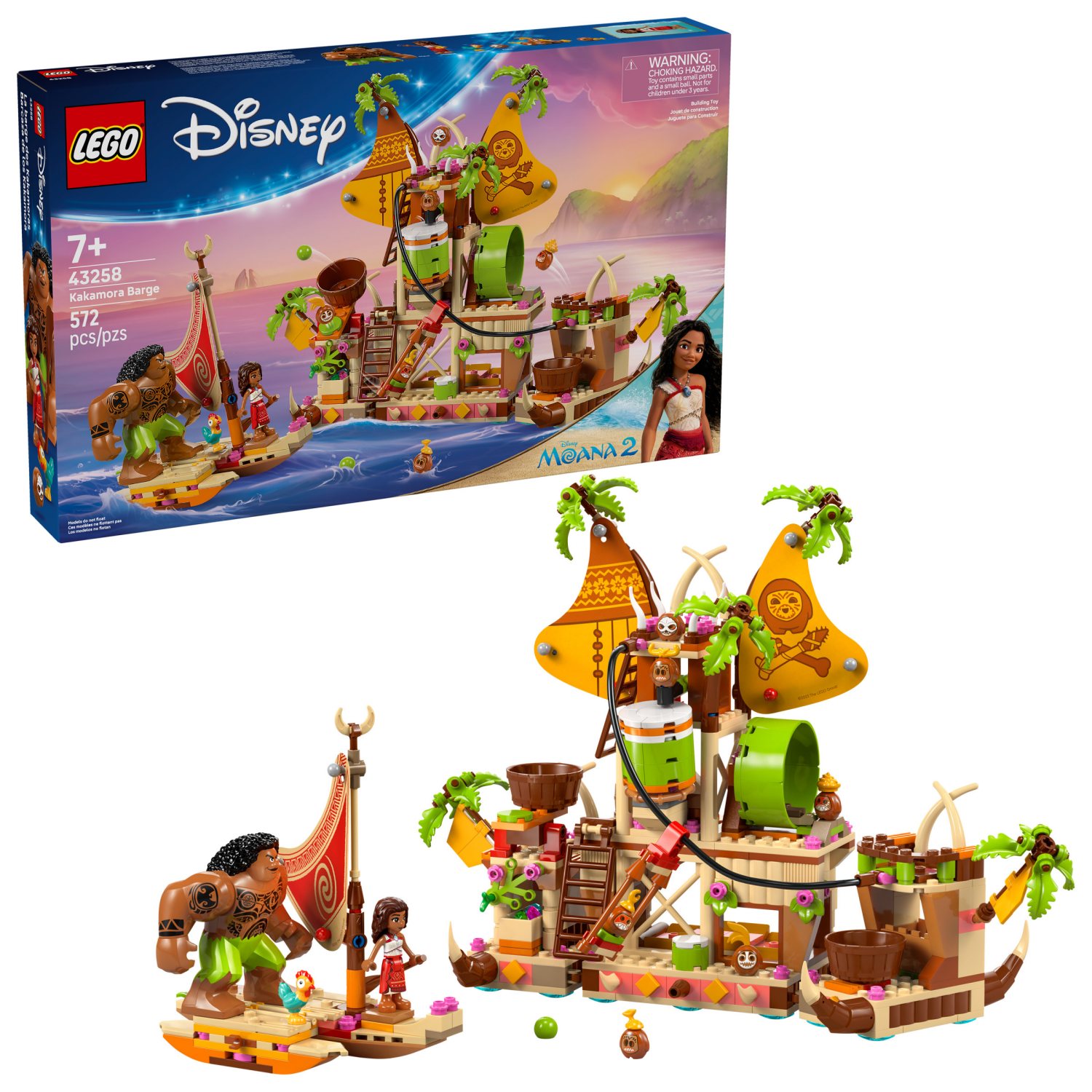 slide 1 of 6, LEGO Disney Moana 2 Kakamora Barge Kids Toy 43258, 1 ct