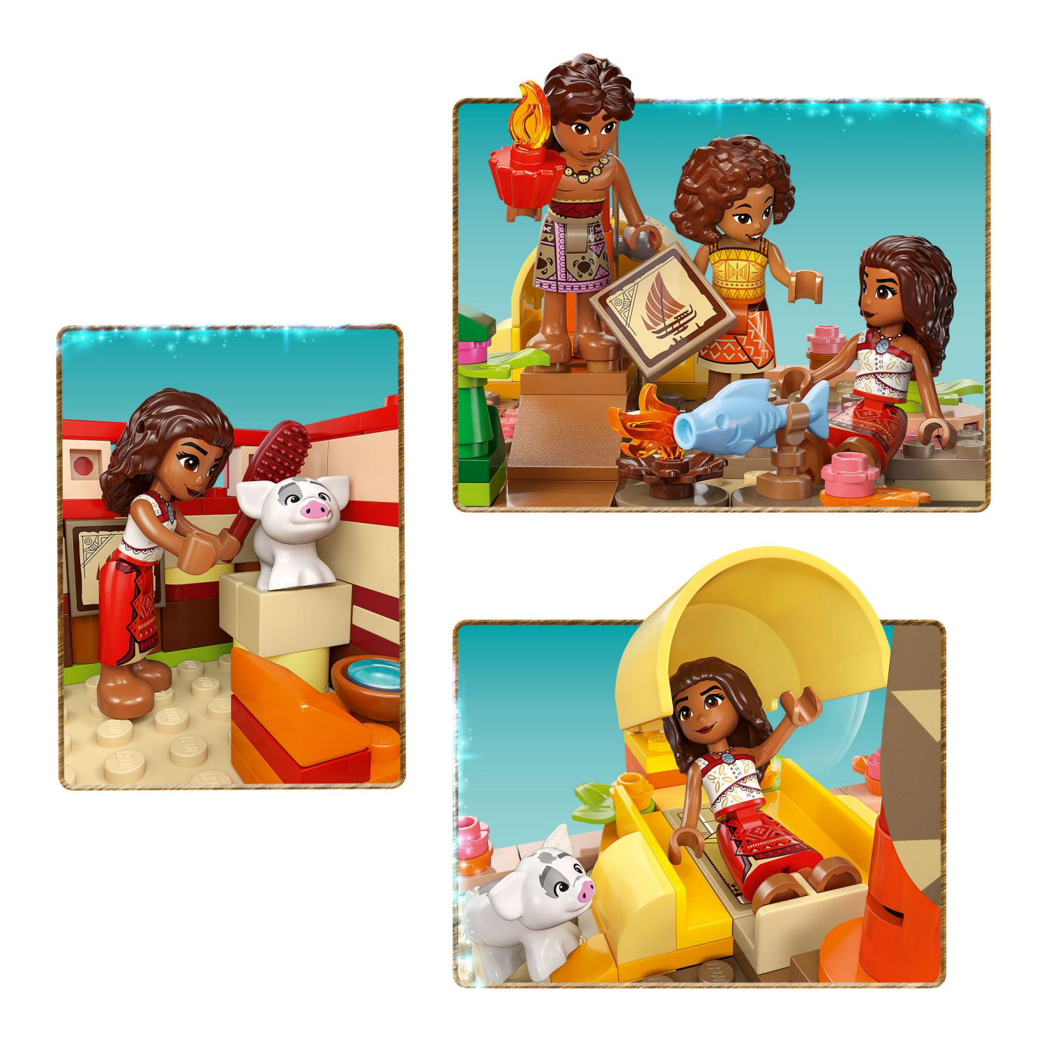 slide 3 of 6, LEGO Disney Moanas Adventure Canoe Fantasy Toy Boat Building Set 43270, 1 ct