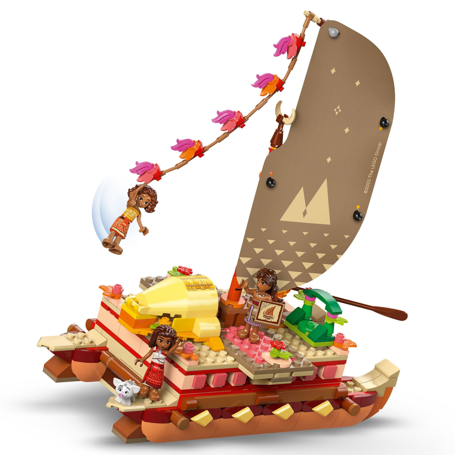slide 4 of 6, LEGO Disney Moanas Adventure Canoe Fantasy Toy Boat Building Set 43270, 1 ct