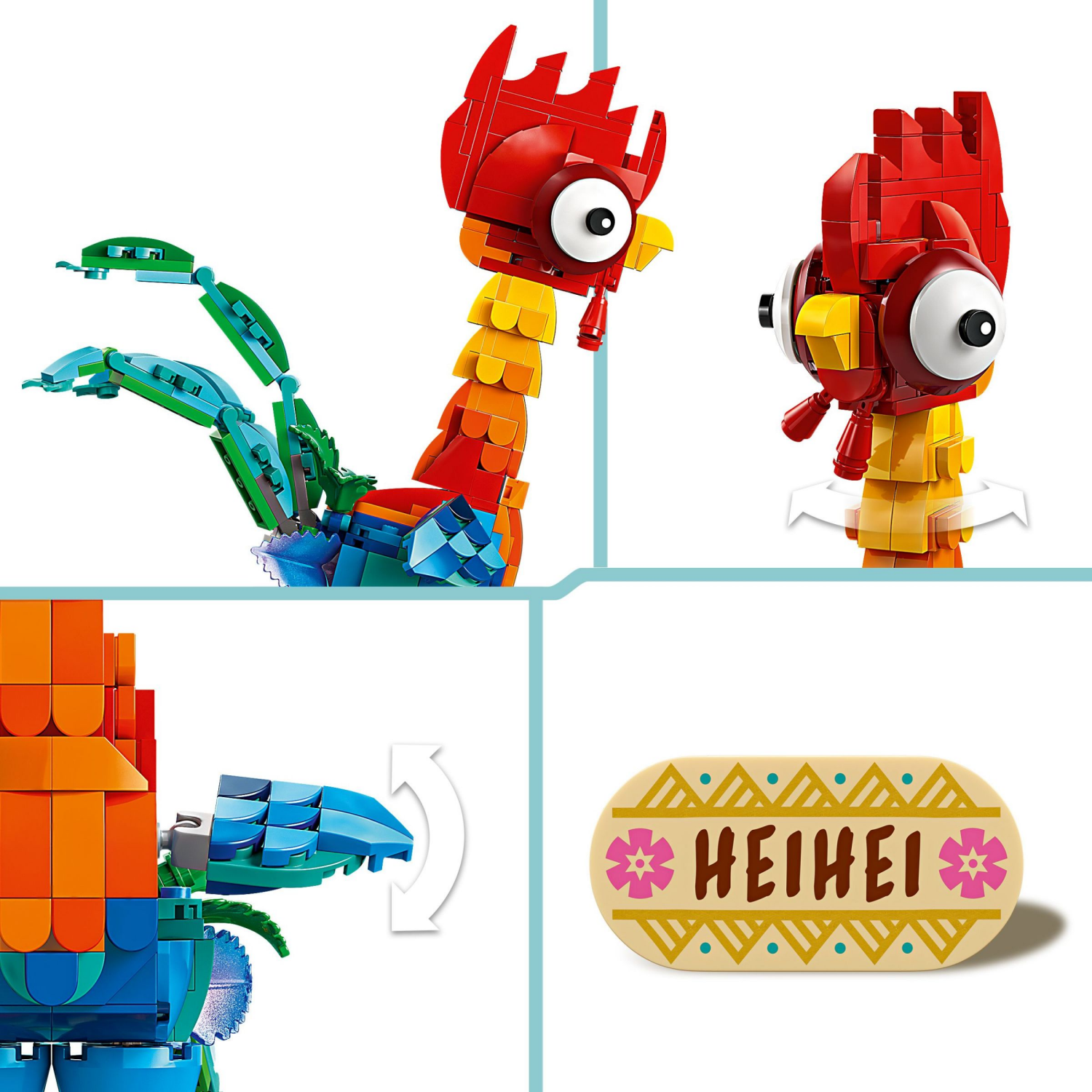 slide 4 of 6, LEGO Disney Moana 2 Heihei Buildable Animal Model Kit 43272, 1 ct