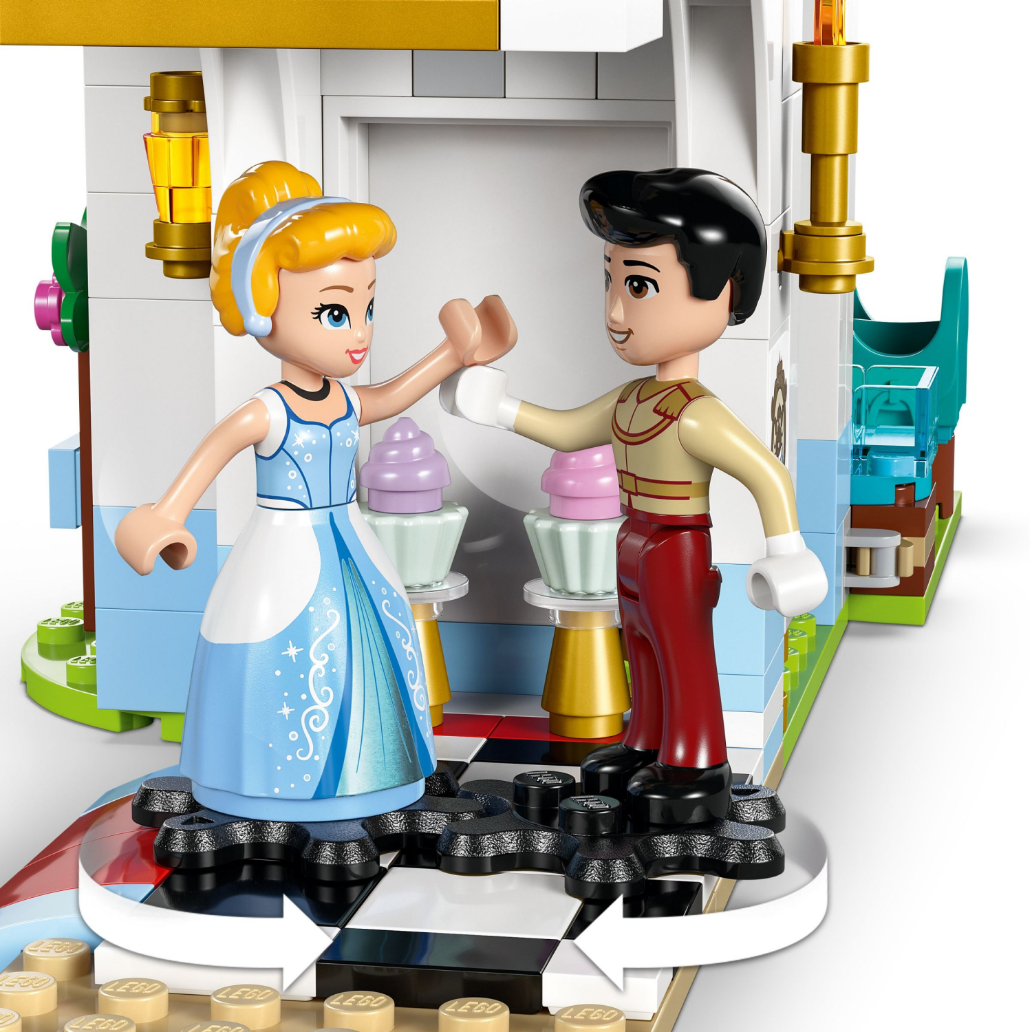 slide 4 of 6, LEGO Disney Princess Cinderella's Castle & Horse Carriage Playset 43275, 1 ct