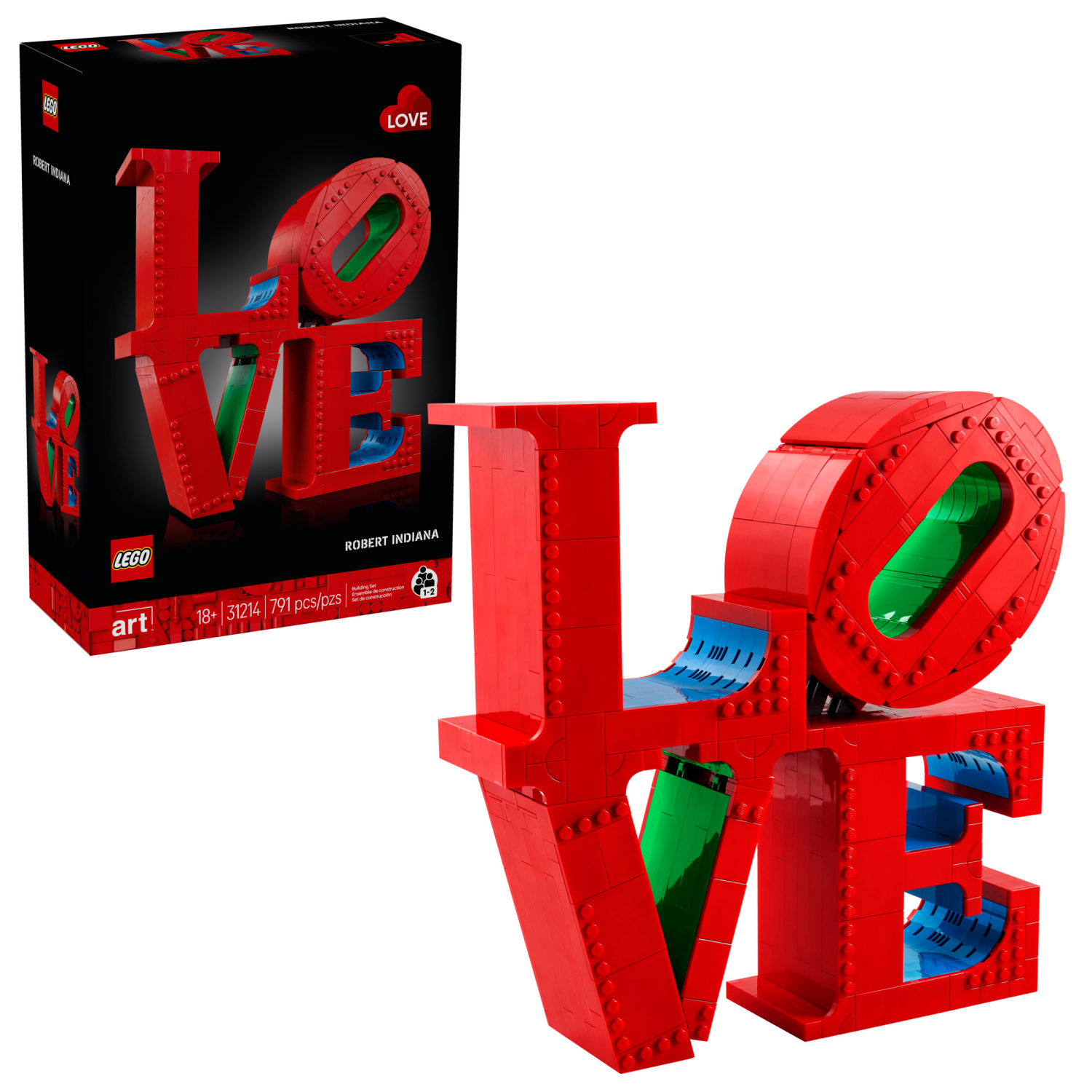 slide 1 of 6, LEGO Art LOVE Collectible Building Set, Home Décor and Couples Gift Idea 31214, 1 ct