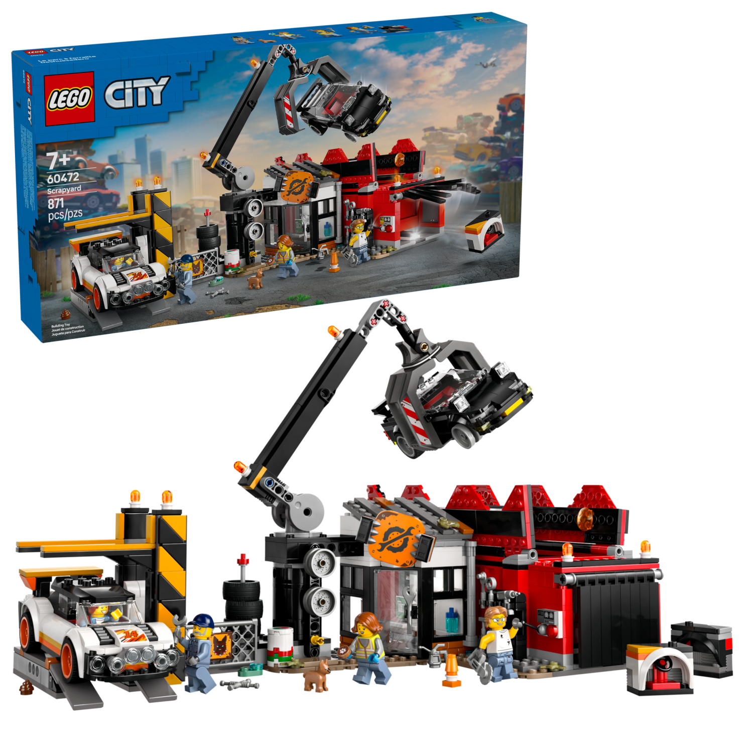 slide 1 of 6, LEGO City Scrapyard with Cars Building Toy 60472, 1 ct