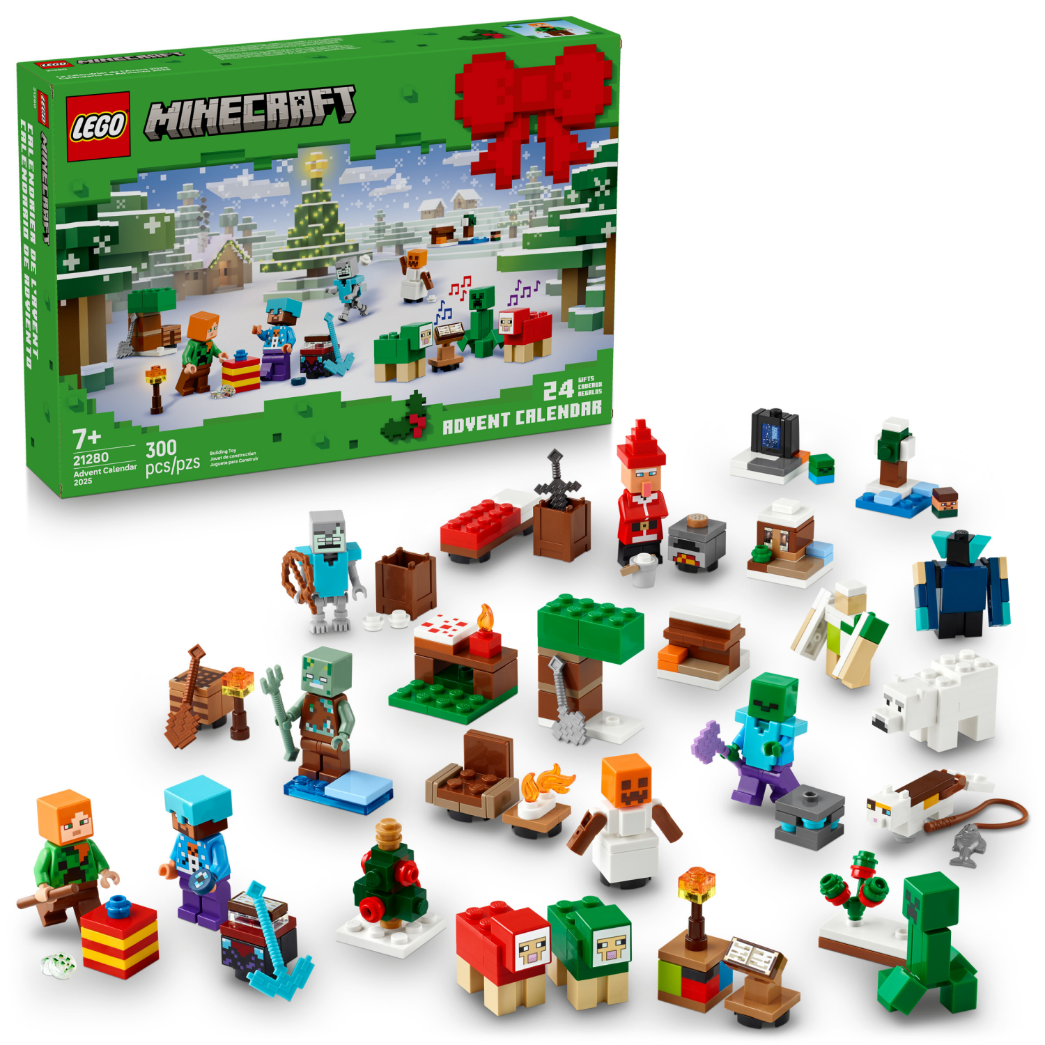 slide 1 of 5, LEGO Minecraft Advent Calendar 2025 Kids Toy 21280, 1 ct