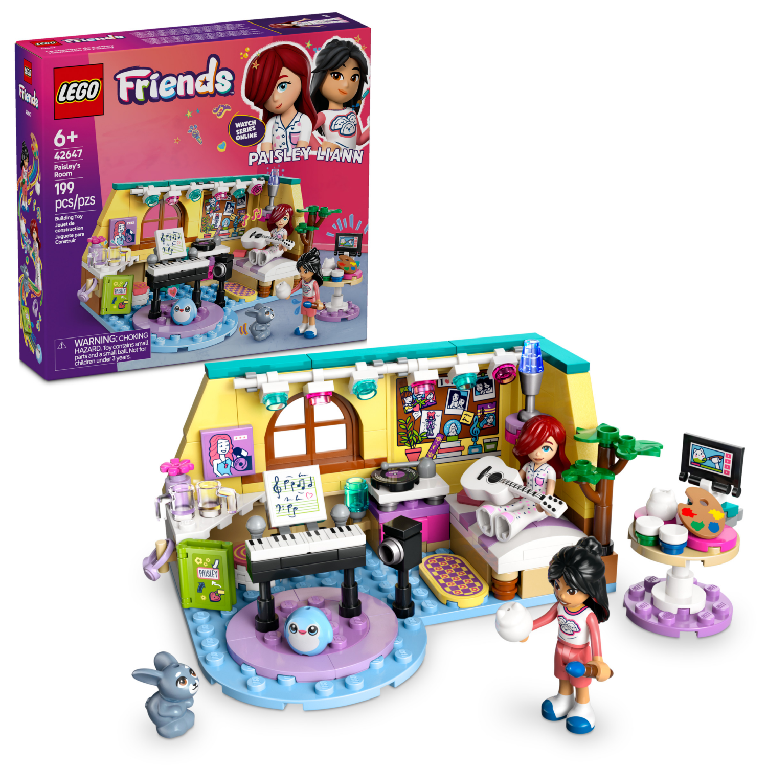 slide 1 of 6, LEGO Friends Paisley's Room Building Toy 42647, 1 ct
