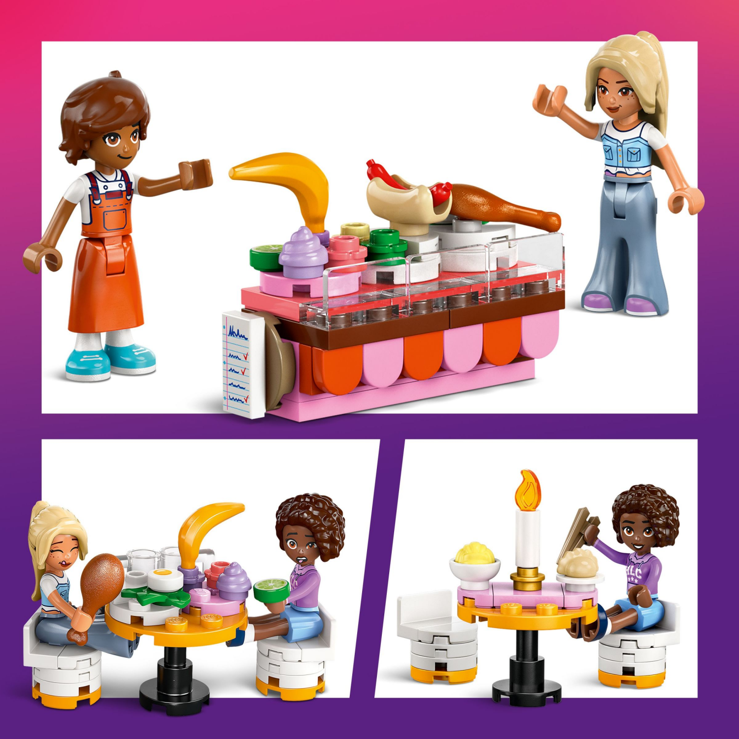 slide 4 of 6, LEGO Friends Restaurant and Cooking School Building Set 42655, 1 ct