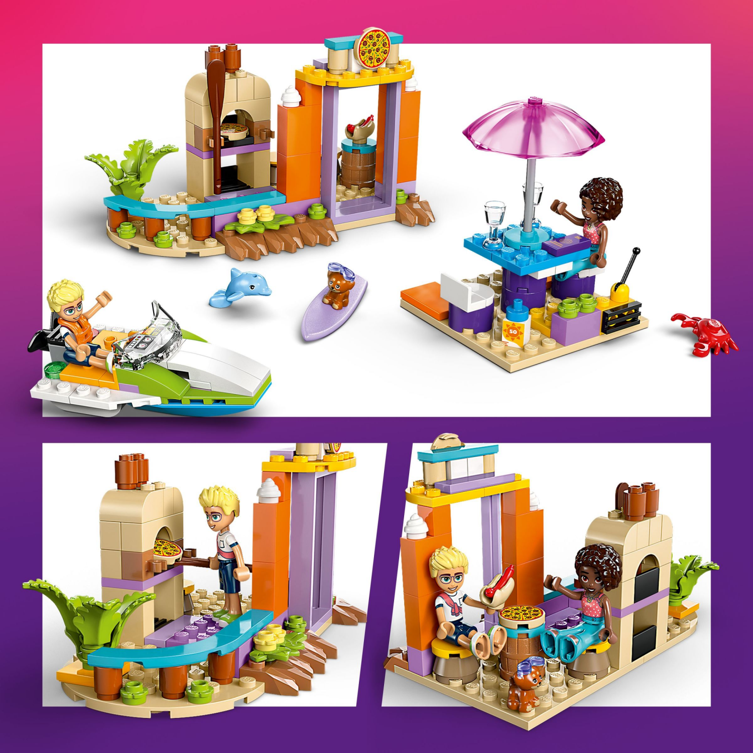 slide 5 of 6, LEGO Friends Creative Beach and Travel Suitcase Toy Building Set 42672, 1 ct