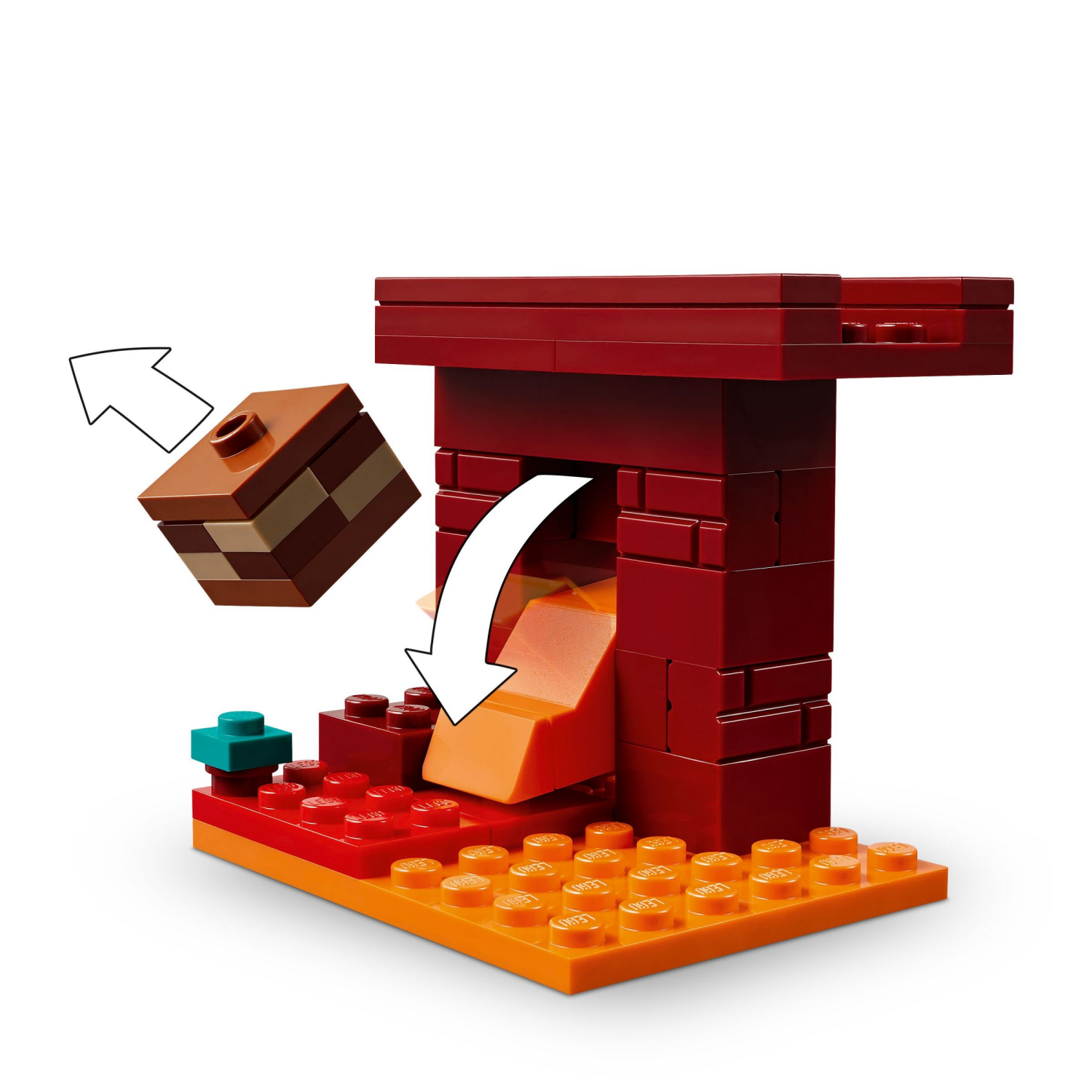 slide 3 of 6, LEGO Minecraft The Nether Lava Battle Building Toy 21266, 1 ct