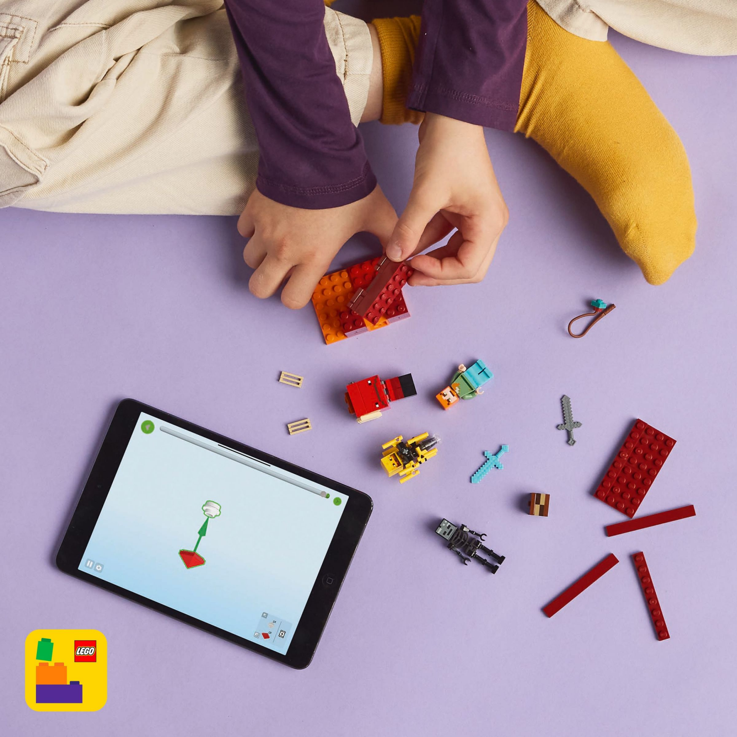 slide 6 of 6, LEGO Minecraft The Nether Lava Battle Building Toy 21266, 1 ct