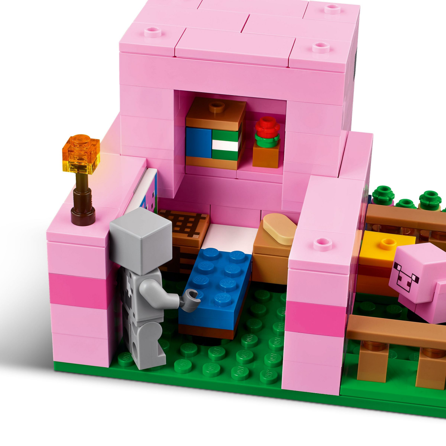 slide 3 of 6, LEGO Minecraft The Baby Pig House Building Toy 21268, 1 ct