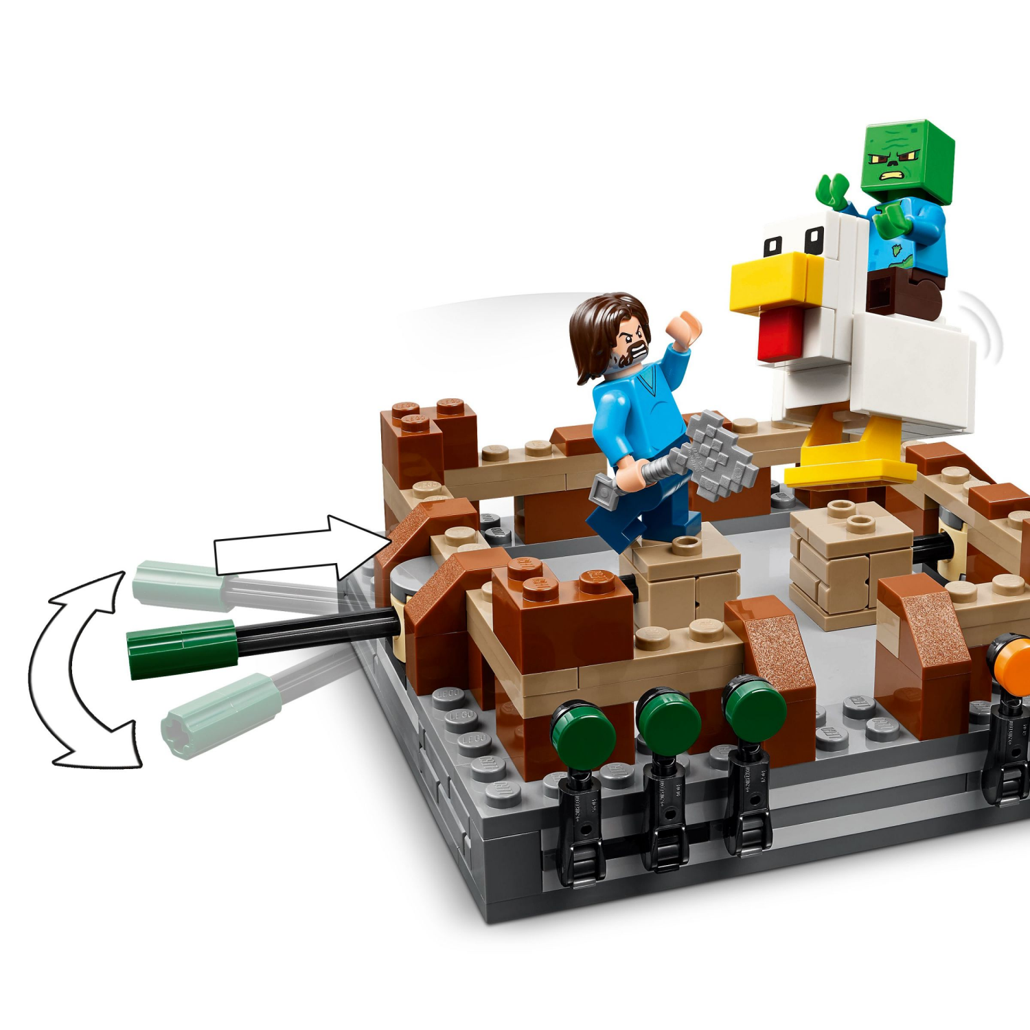 slide 3 of 6, LEGO Minecraft Woodland Mansion Fighting Ring 21272, 1 ct