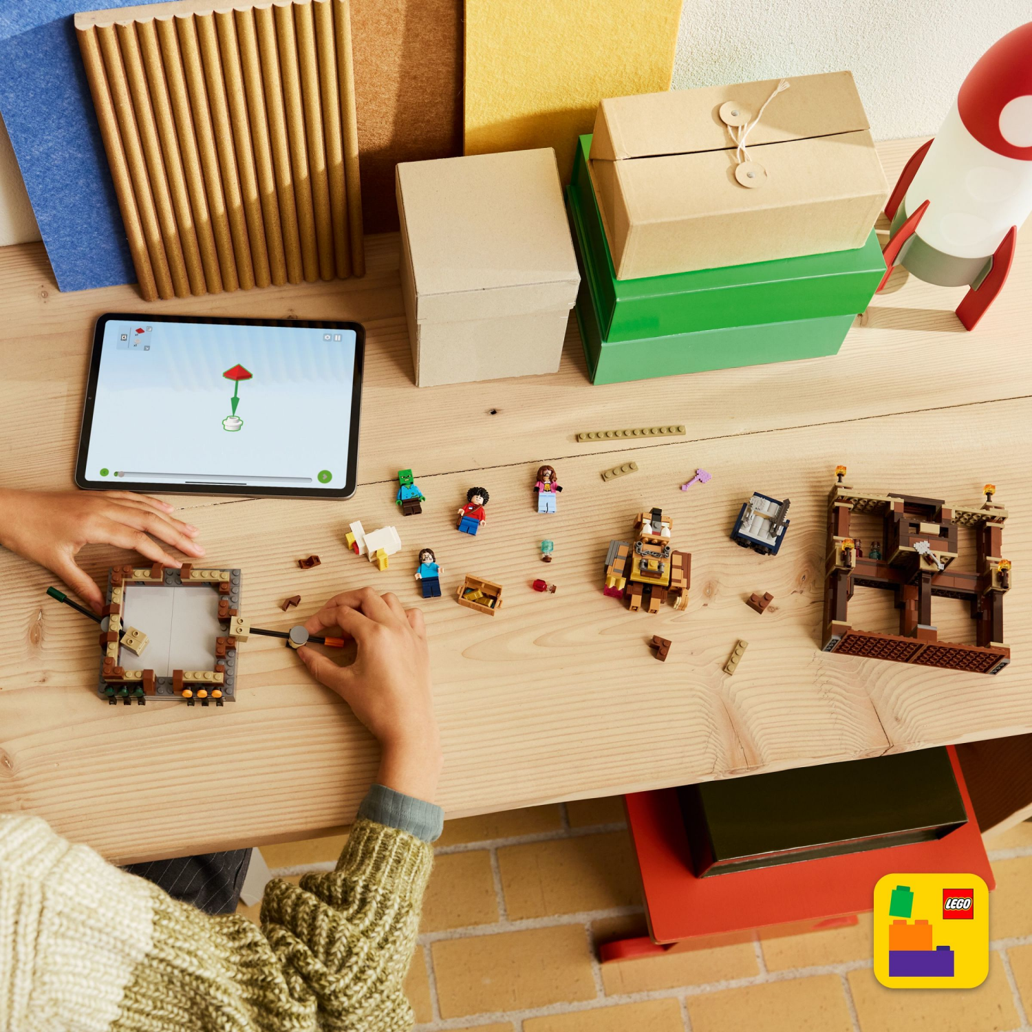 slide 6 of 6, LEGO Minecraft Woodland Mansion Fighting Ring 21272, 1 ct