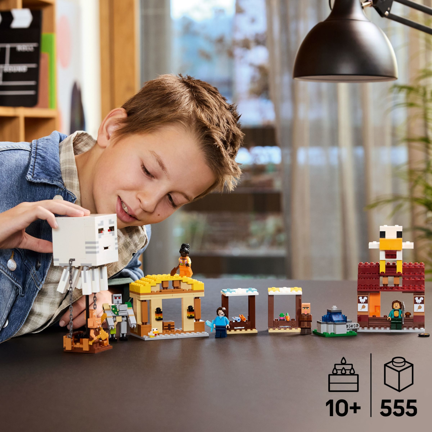 slide 2 of 6, LEGO Minecraft The Ghast Balloon Village Attack 21272, 1 ct