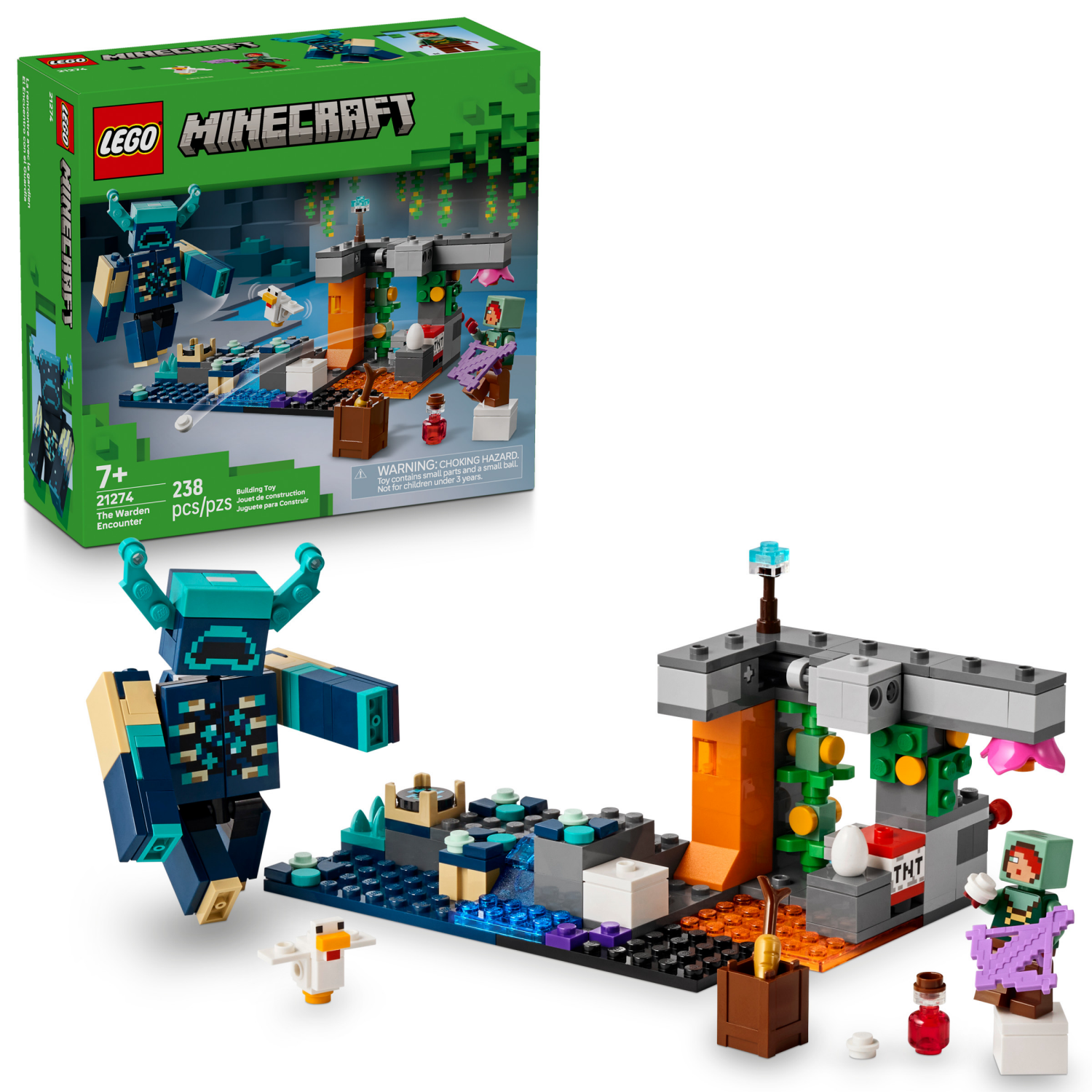slide 1 of 6, LEGO Minecraft The Warden Encounter, Ages 7+ 21274, 1 ct