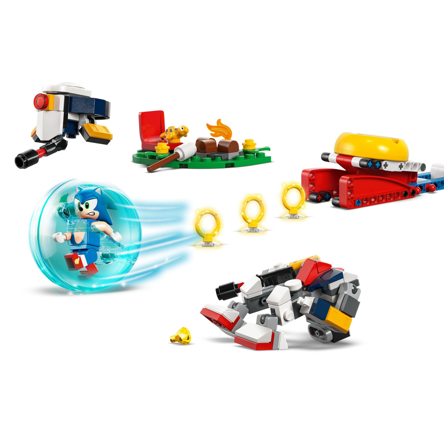 slide 3 of 6, LEGO Sonic the Hedgehog: Sonic's Campfire Clash Building Toy 77001, 1 ct