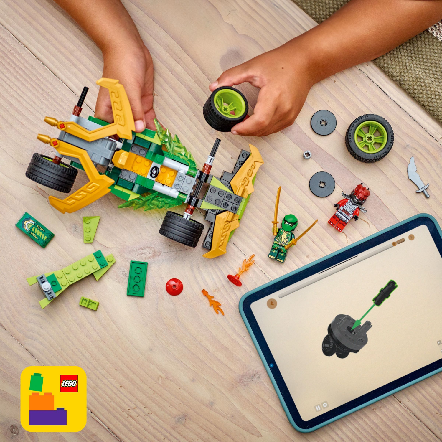 slide 6 of 6, LEGO NINJAGO Lloyd's Pull-Back Race Car Building Toy 71828, 1 ct