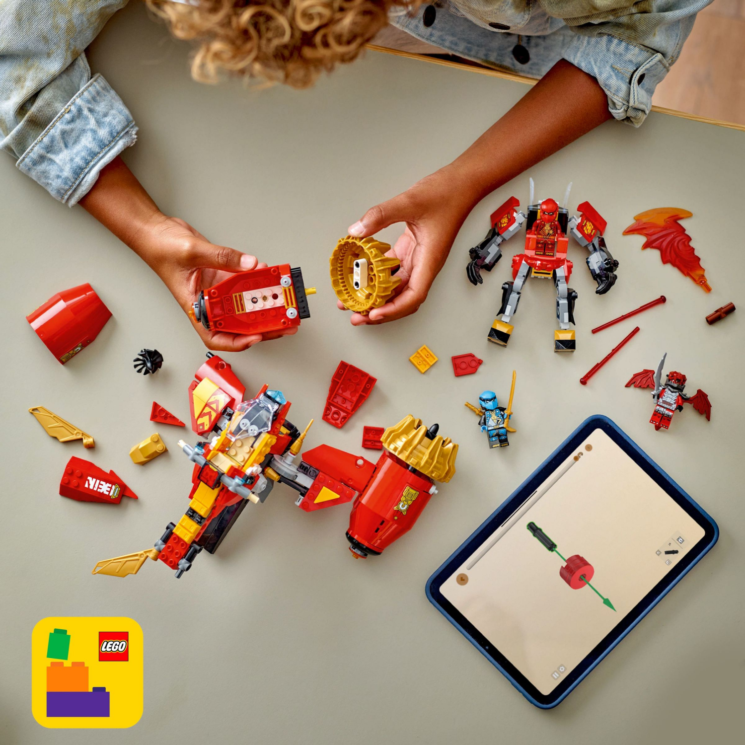 slide 6 of 6, LEGO NINJAGO Kai's Mech Storm Rider Action Figure Building Toy 71830, 1 ct