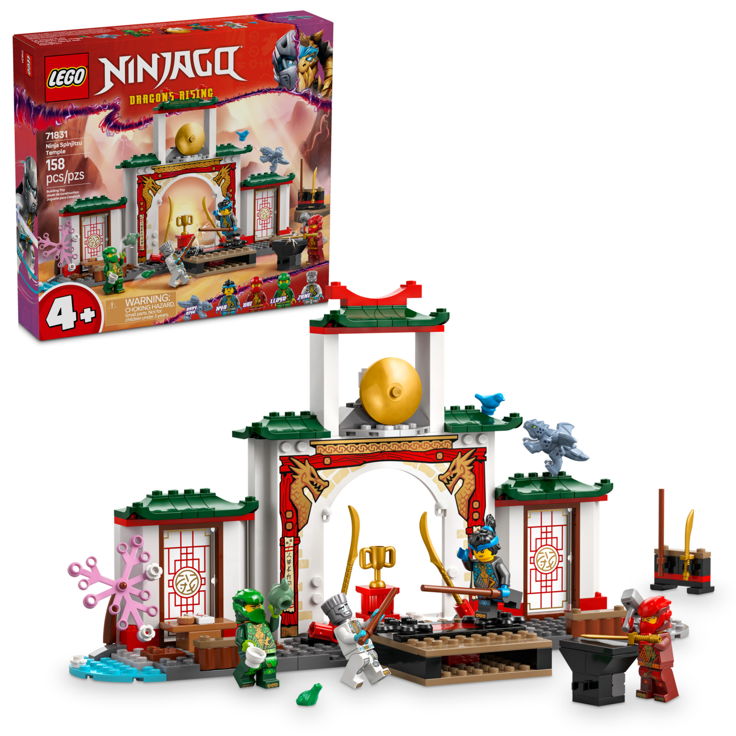 slide 1 of 6, LEGO NINJAGO Ninja Spinjitzu Temple Building Toy 71831, 1 ct