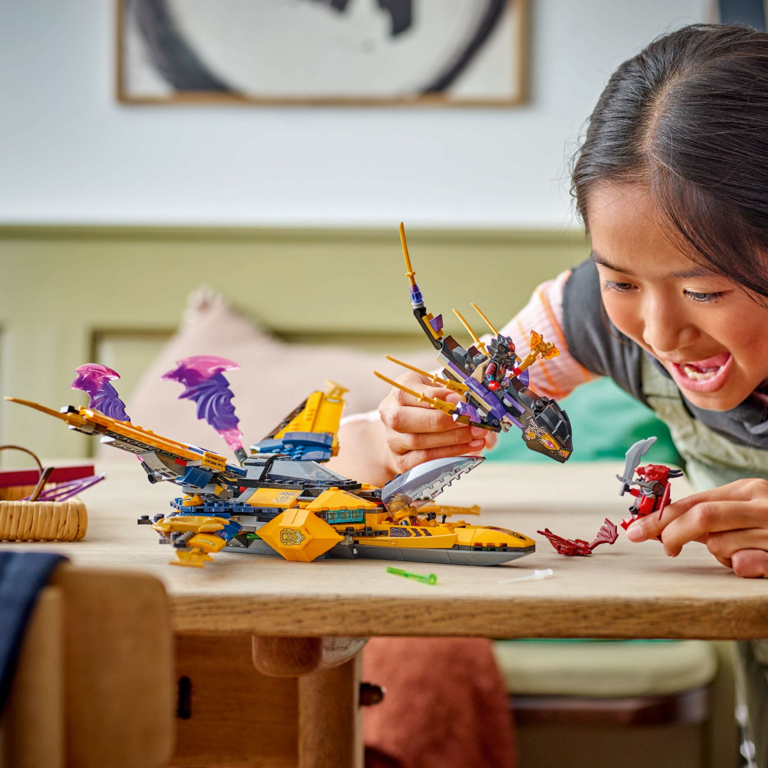 slide 5 of 6, LEGO NINJAGO Ras and Arin's Super Storm Jet Building Toy 71833, 1 ct